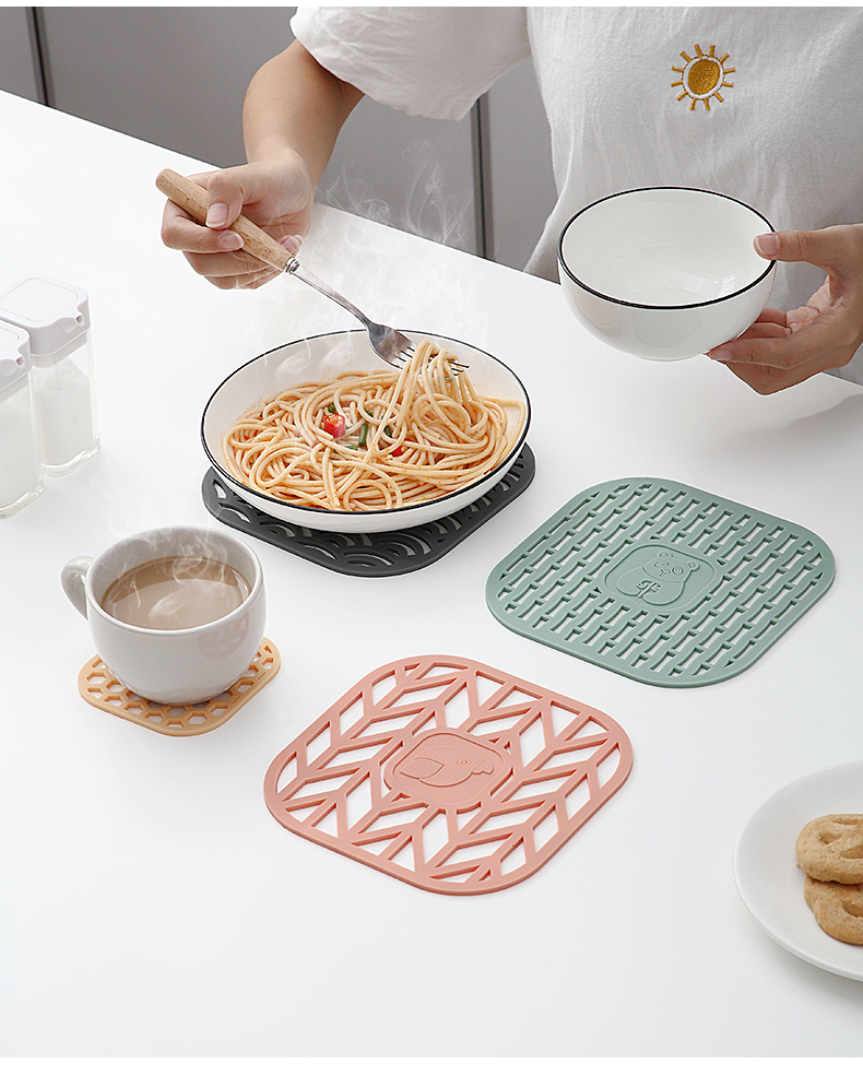 Hollow insulation pad，Cartoon pot mat coaster，