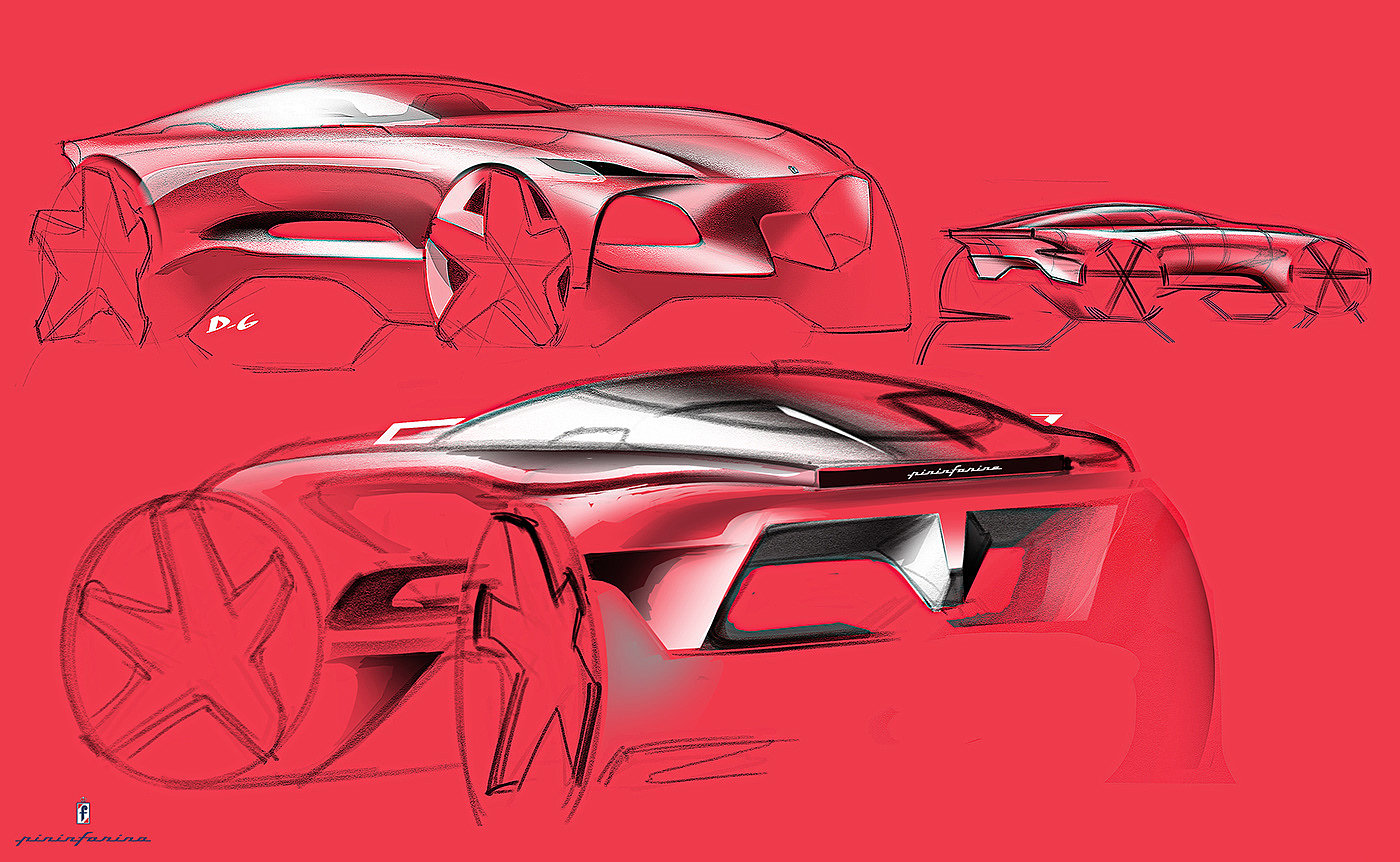 Pininfarina eSUV，automobile，sketch，