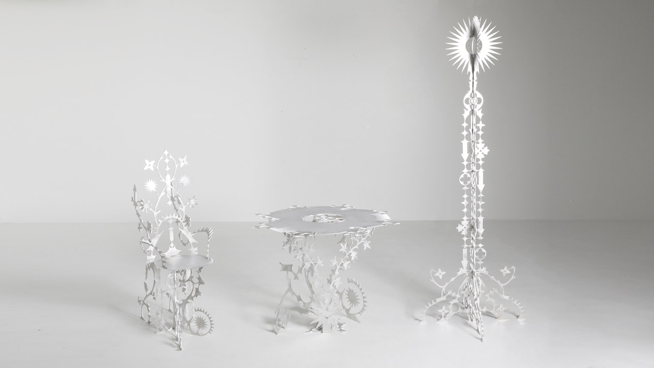 chair，Table，lamp，Sharp，aluminium，