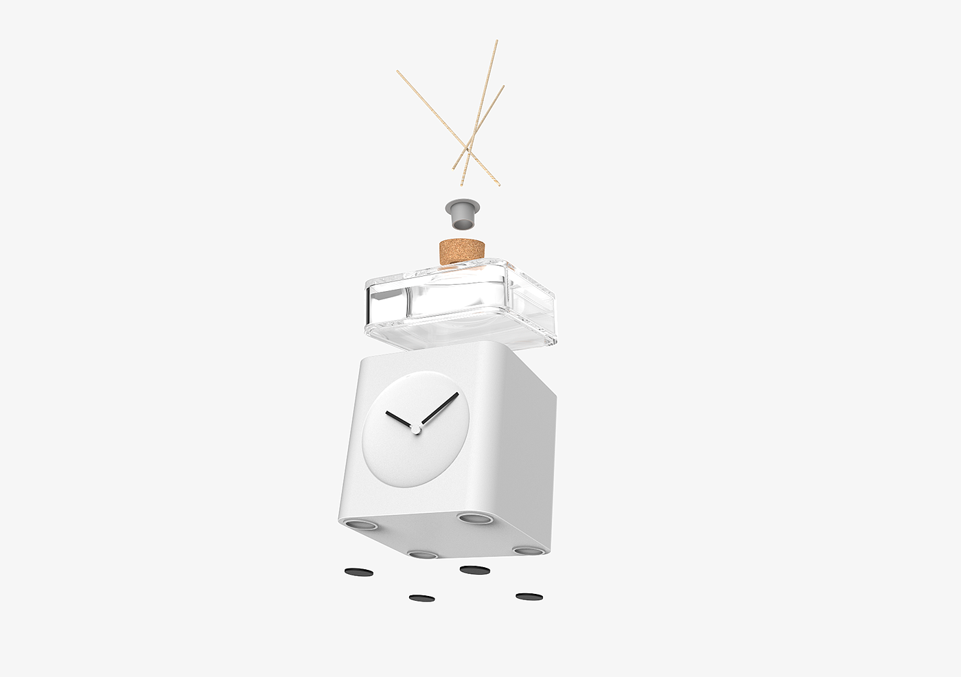 Clock，Small，Fragrance diffuser，desktop，