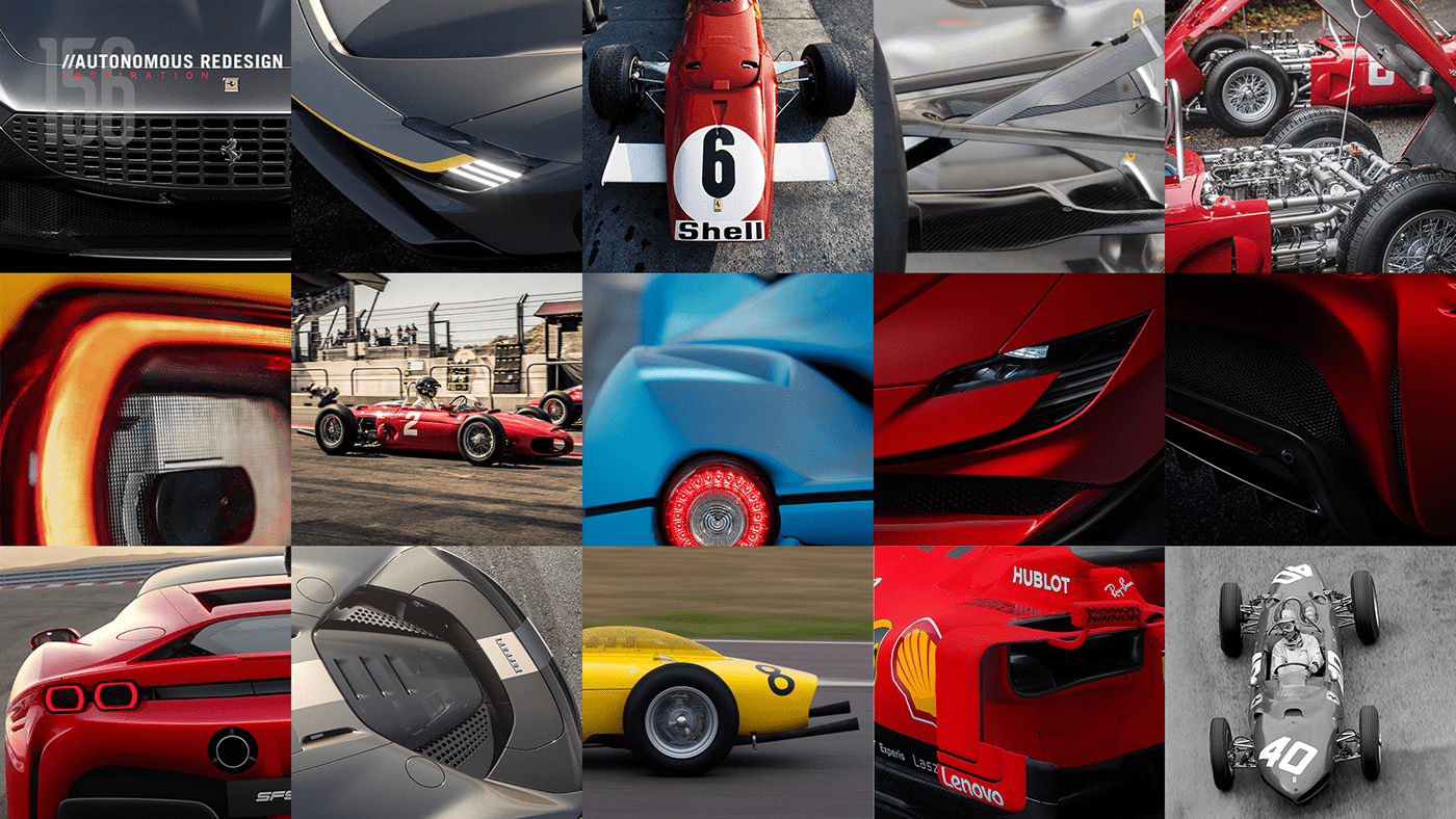 Ferrari，racing，Ferrari 156 Sharkno，Automobile design，Driverless，concept，