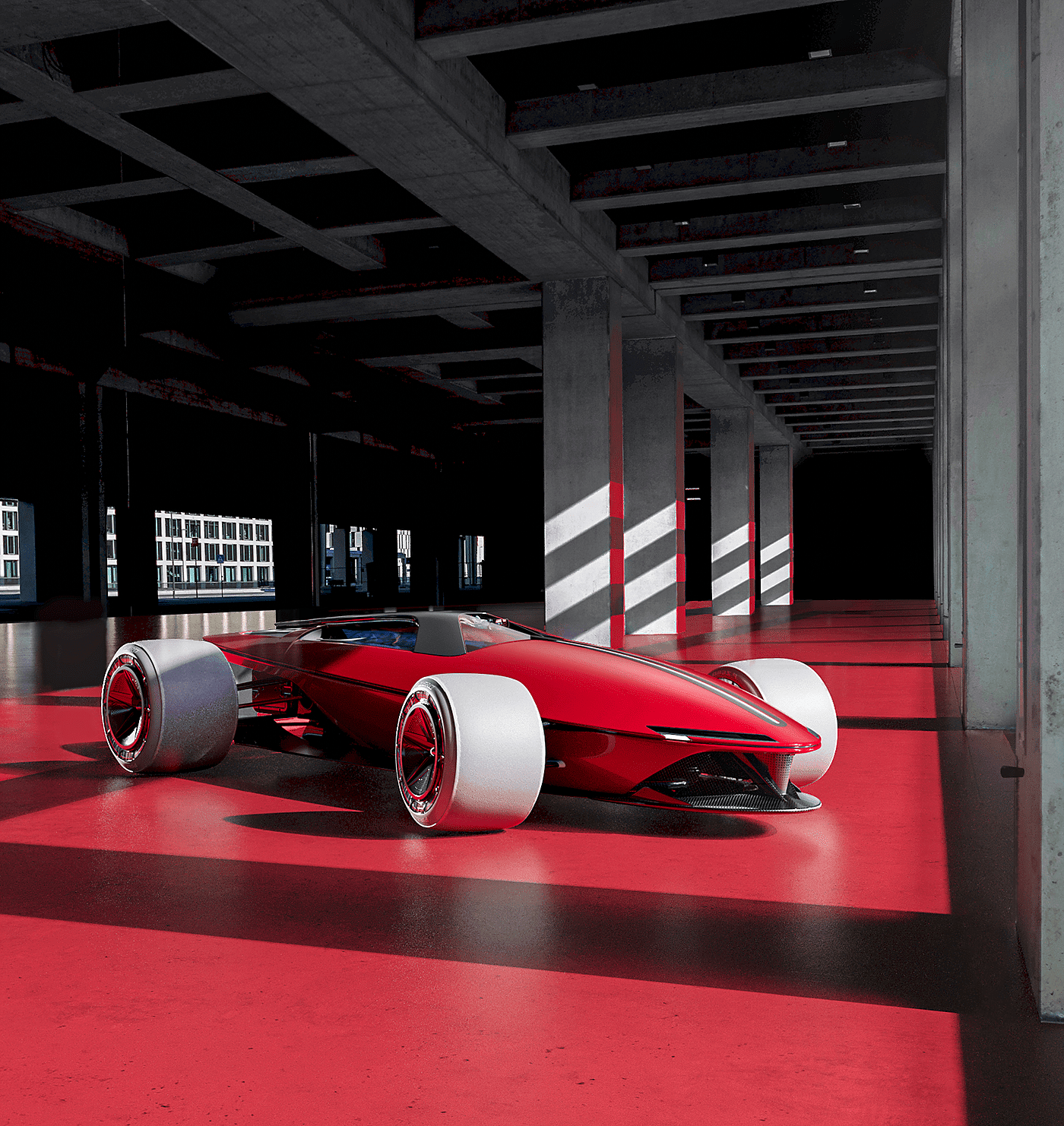 法拉利，赛车，Ferrari 156 Sharkno，汽车设计，无人驾驶，概念，