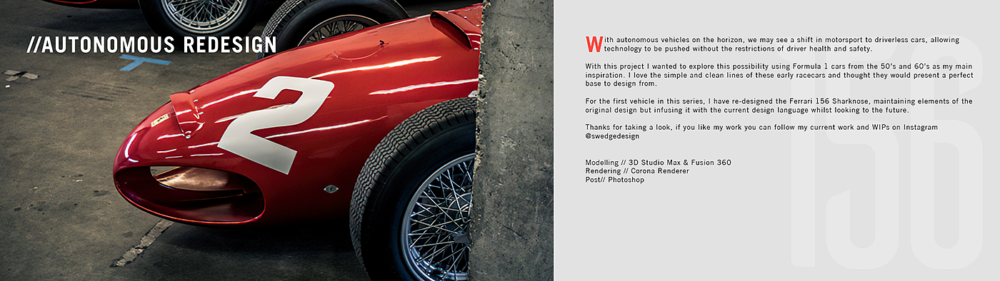 Ferrari，racing，Ferrari 156 Sharkno，Automobile design，Driverless，concept，