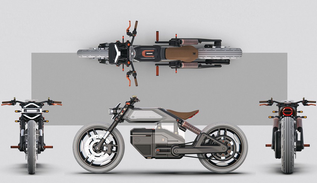 Harley-Davidson，Electric vehicle，environment protection，Modeling design，young，