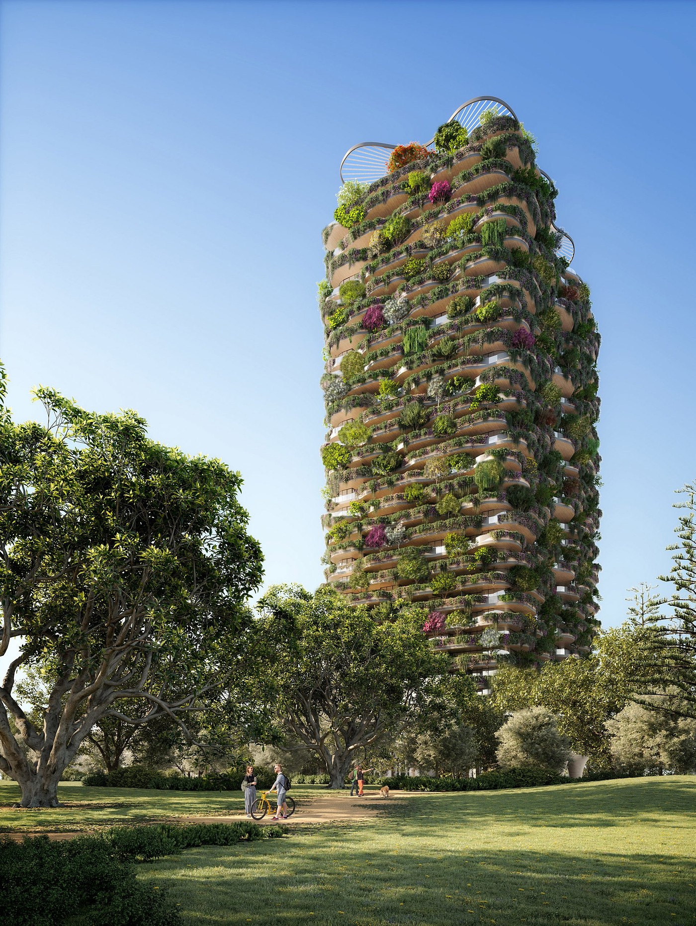 Urban Forest，公寓楼，建筑设计，植物，