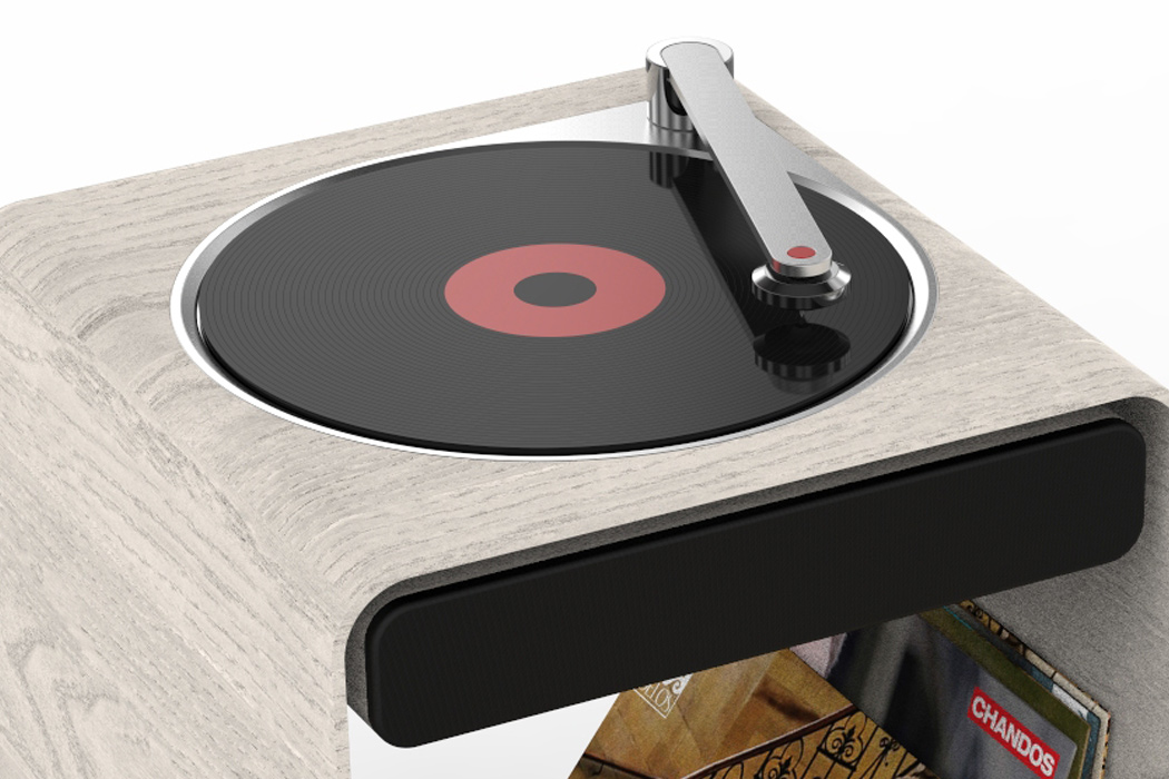Record player，Retro，modern，furniture，integrate，