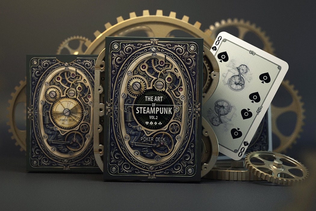 STEAMPUNK，游戏卡，视觉设计，扑克牌，蒸汽朋克，