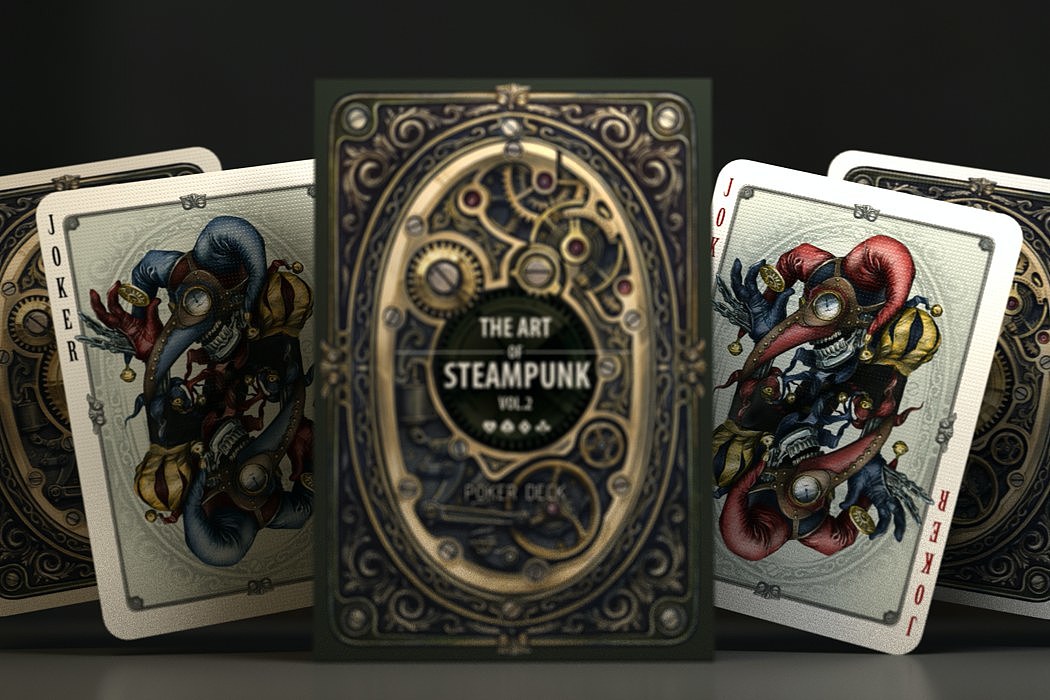 STEAMPUNK，Game card，Visual design，poker，Steampunk，