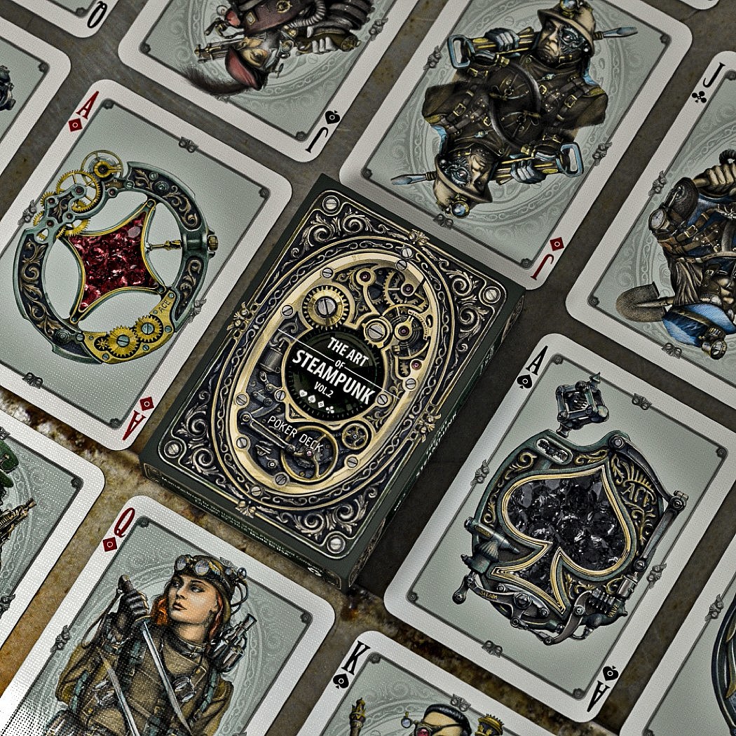 STEAMPUNK，Game card，Visual design，poker，Steampunk，