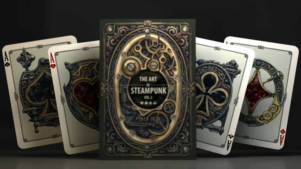 STEAMPUNK，Game card，Visual design，poker，Steampunk，