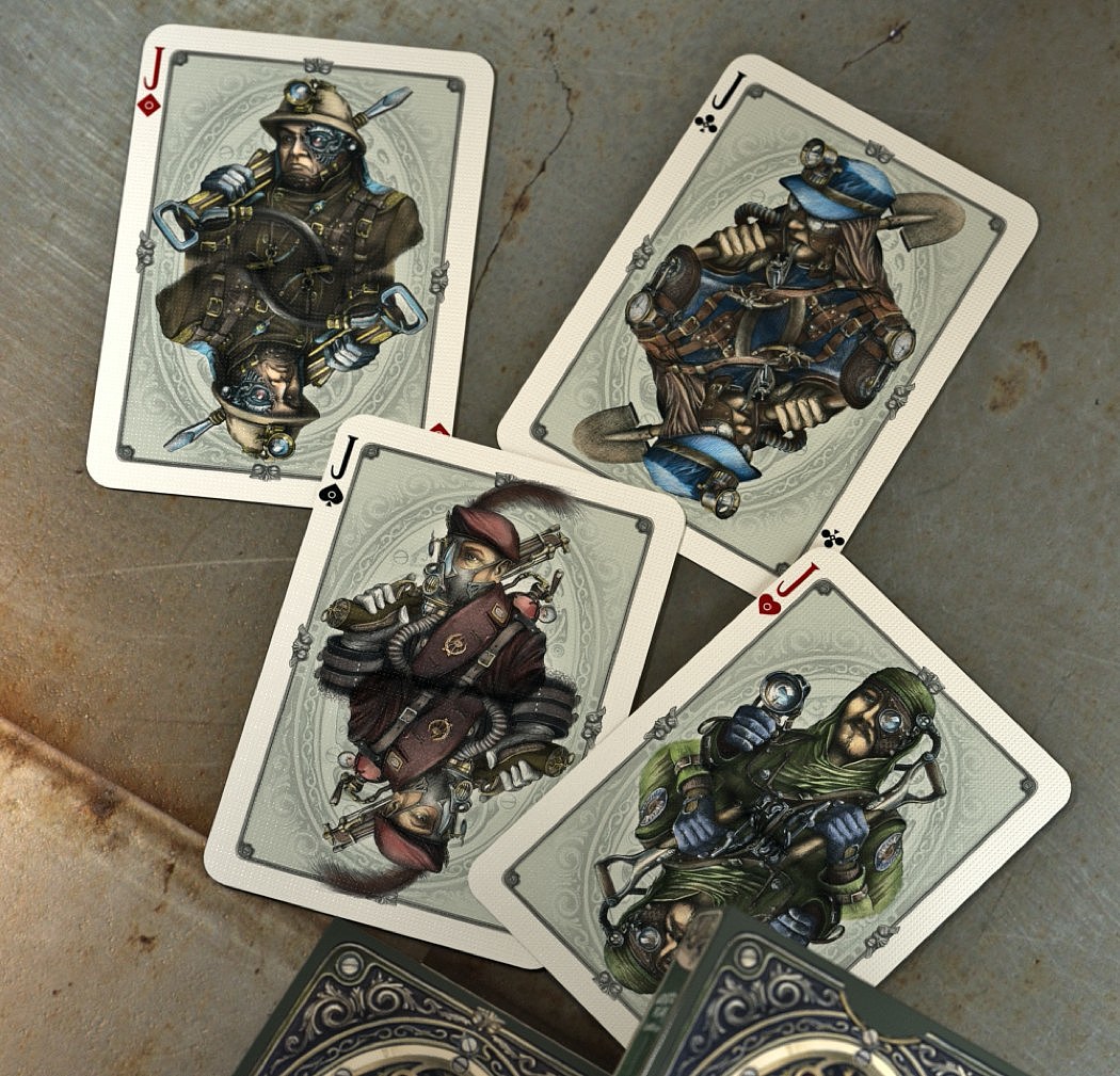 STEAMPUNK，Game card，Visual design，poker，Steampunk，