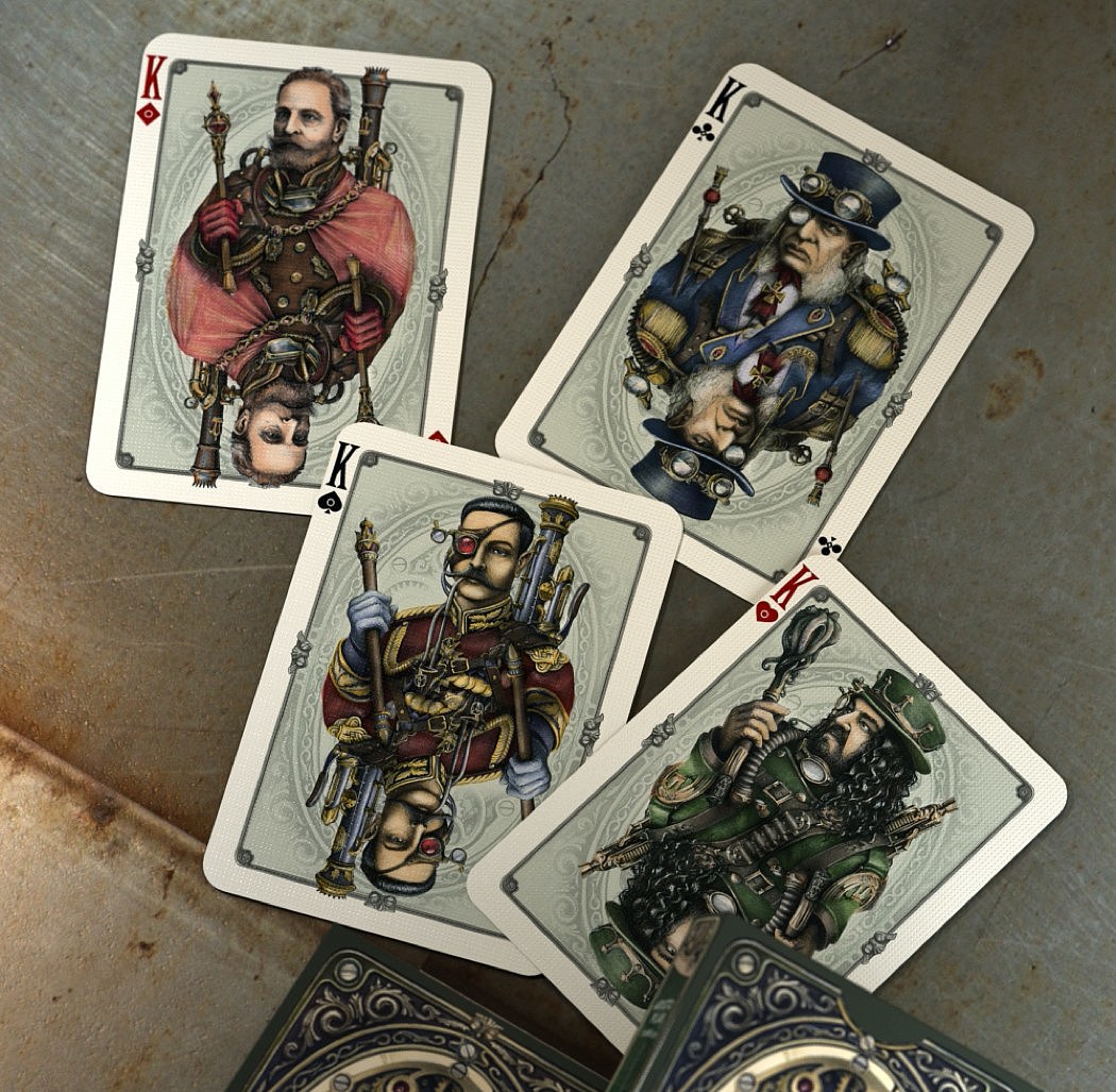 STEAMPUNK，Game card，Visual design，poker，Steampunk，