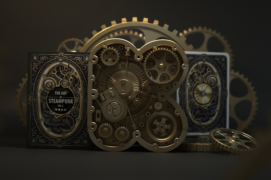 STEAMPUNK，Game card，Visual design，poker，Steampunk，