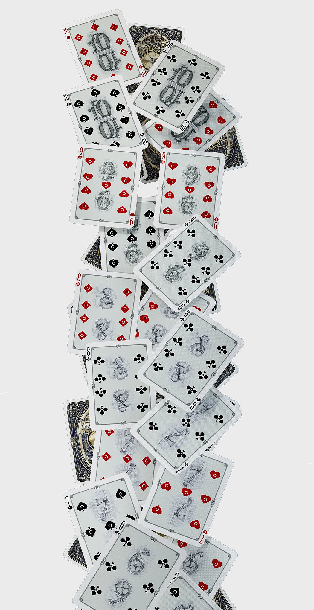 STEAMPUNK，Game card，Visual design，poker，Steampunk，