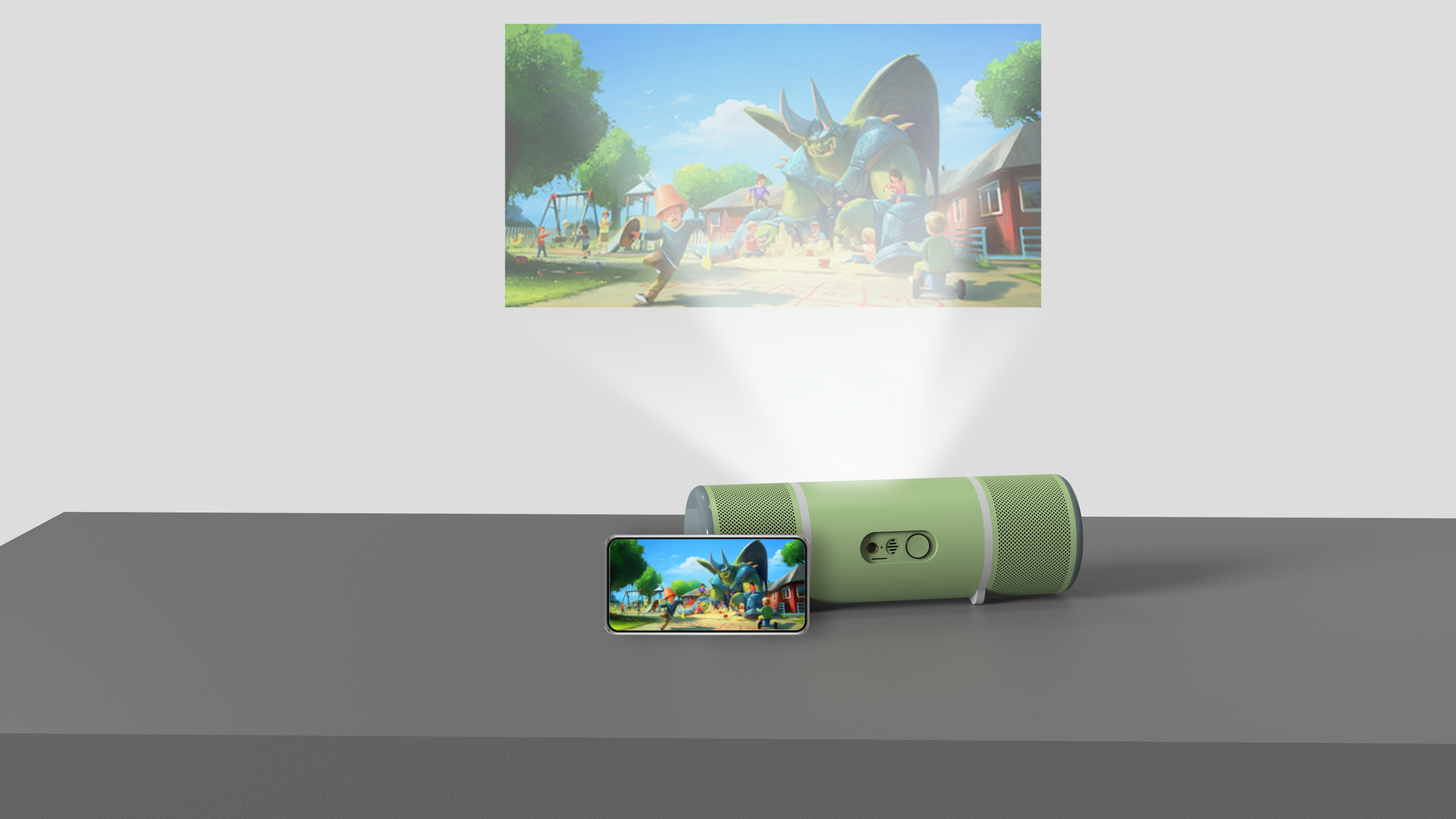 Intelligent projector, modular sound，