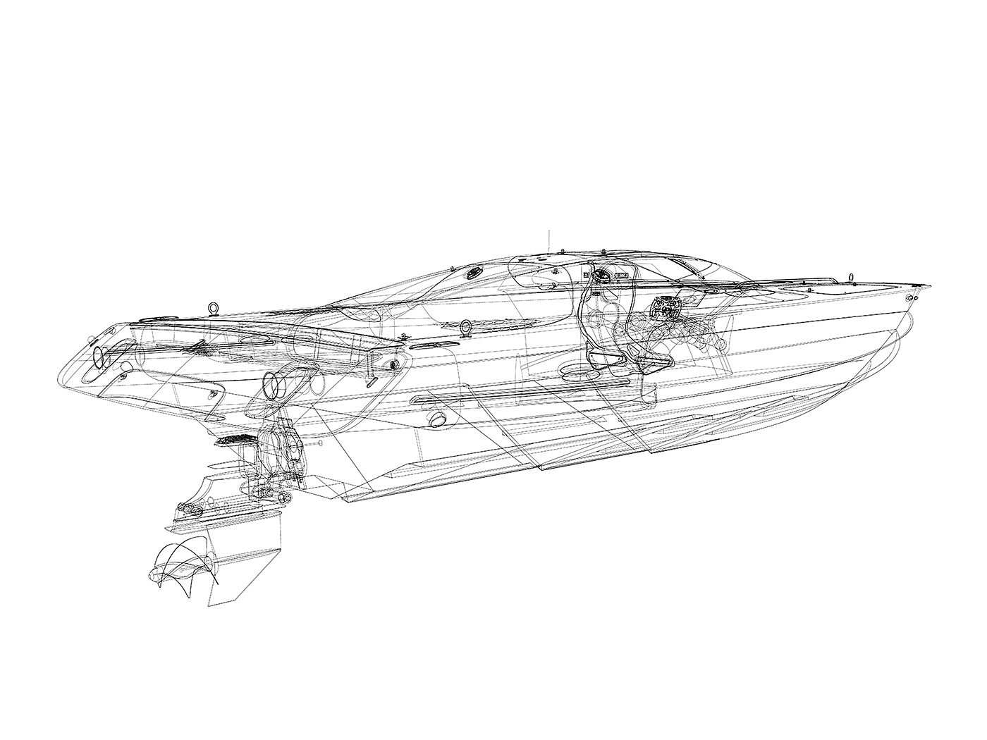 POWERBOAT，动力艇，模型，