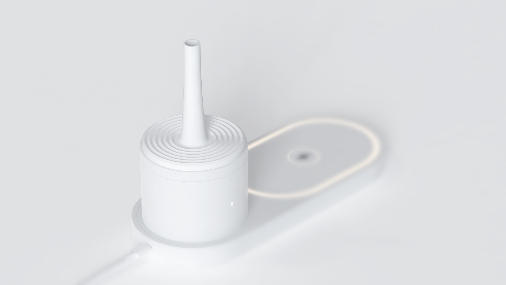 Humidifier，white，Minimalist，Wireless charging，Water mist，