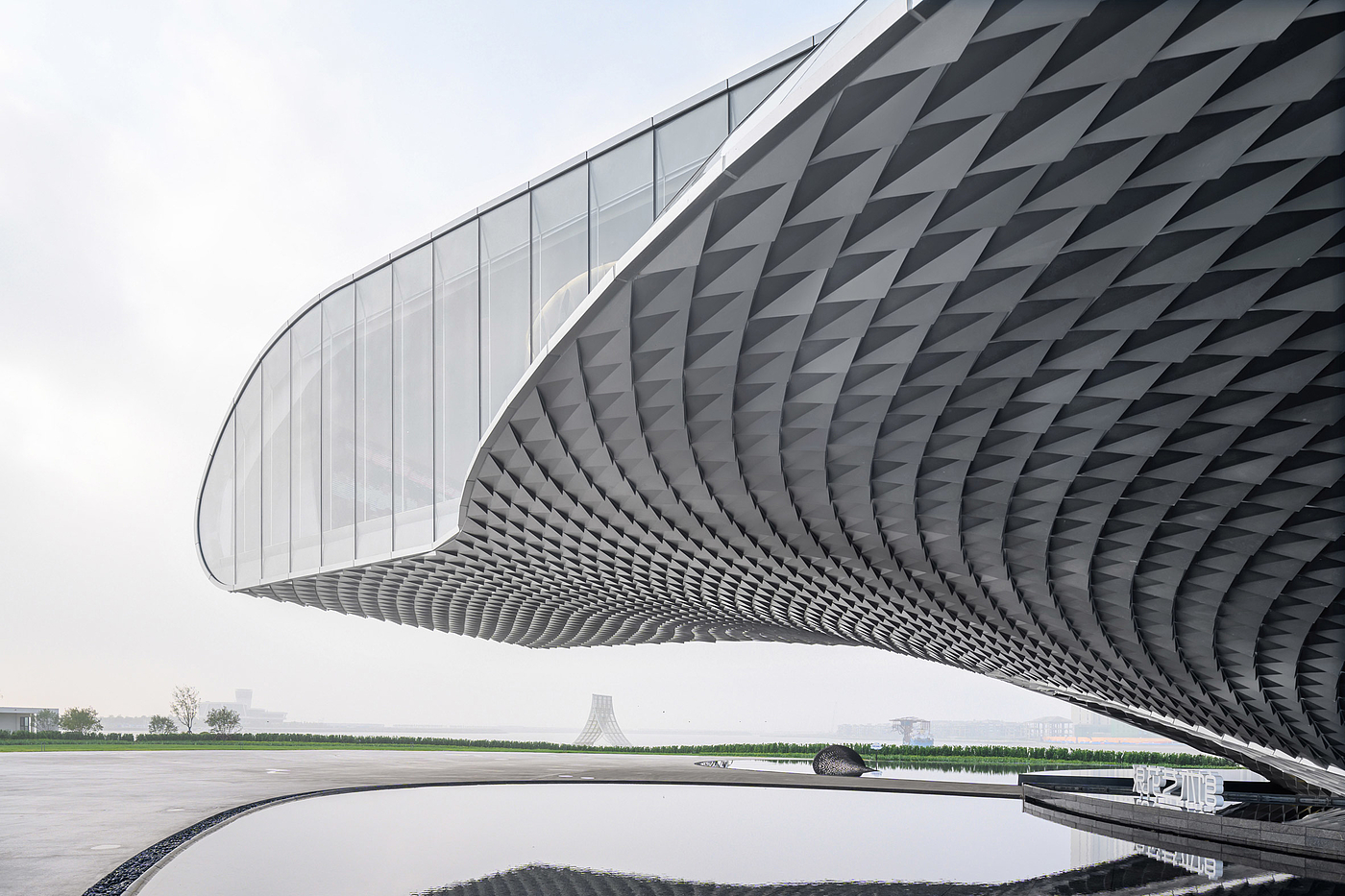 Architecture，Wave art museum，Aluminum tile，