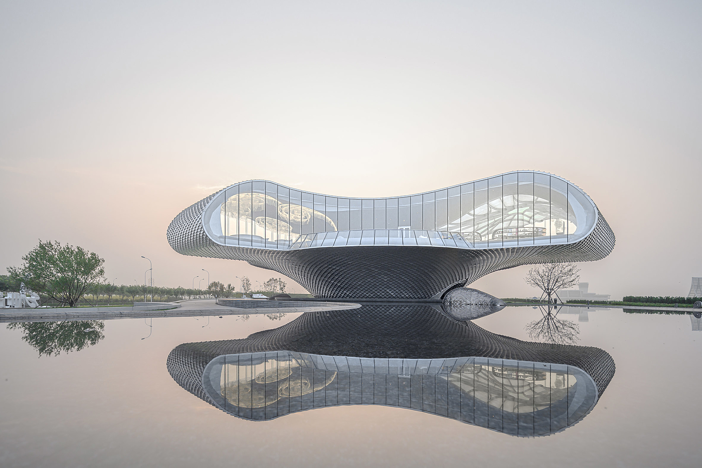 Architecture，Wave art museum，Aluminum tile，