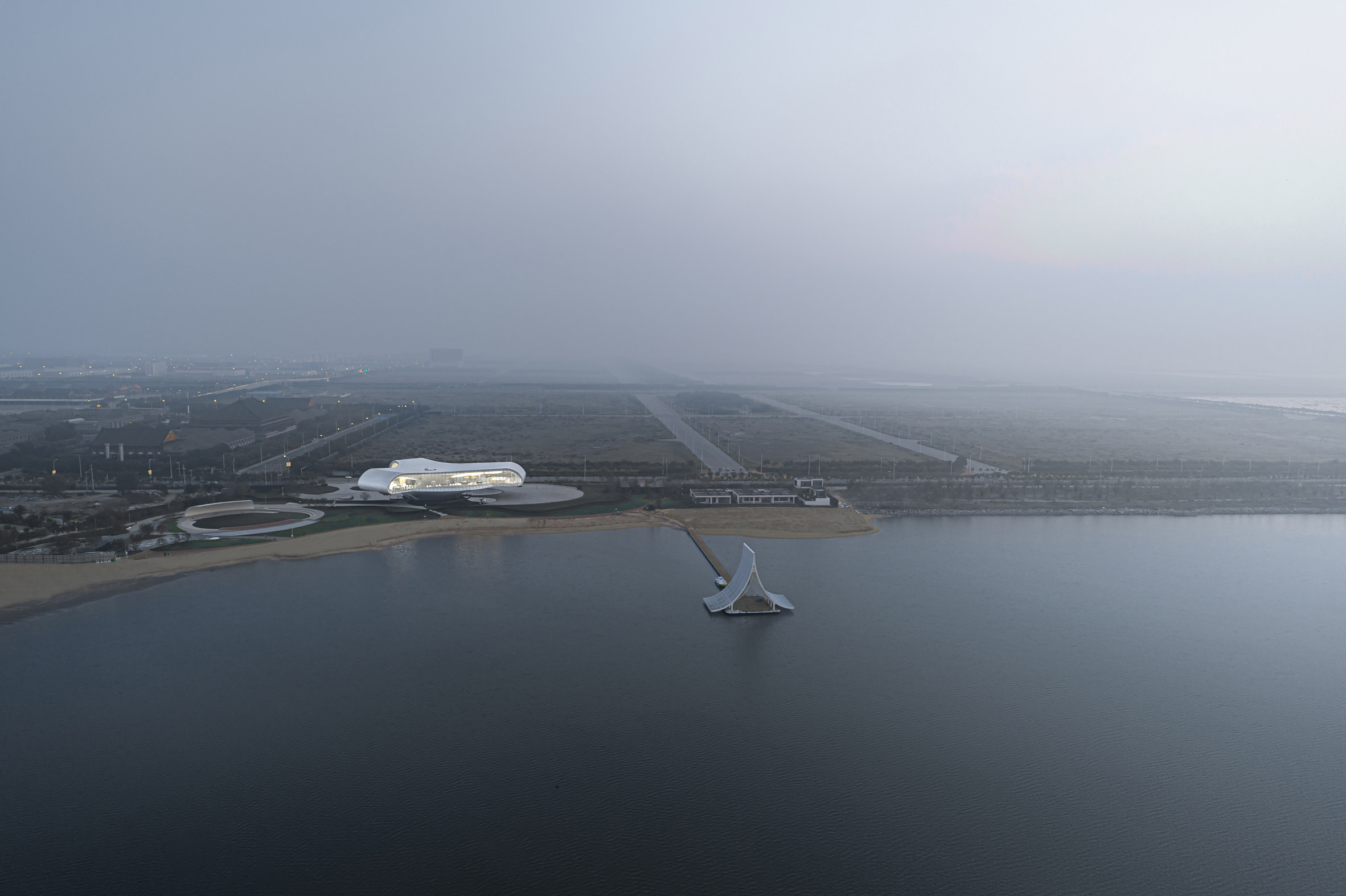 Architecture，Wave art museum，Aluminum tile，