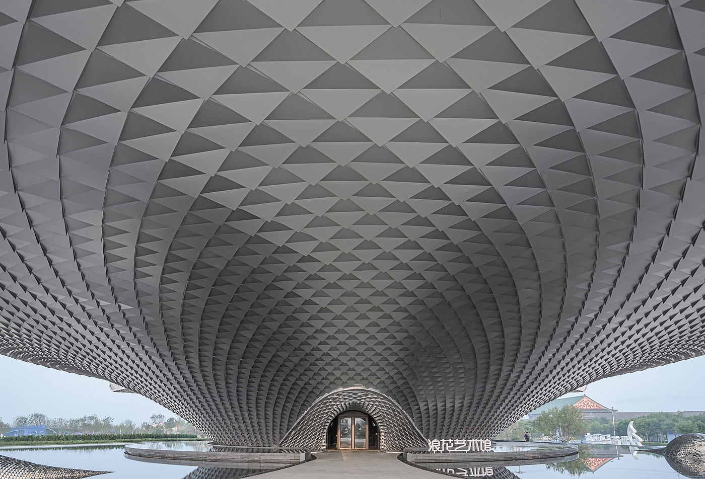 Architecture，Wave art museum，Aluminum tile，