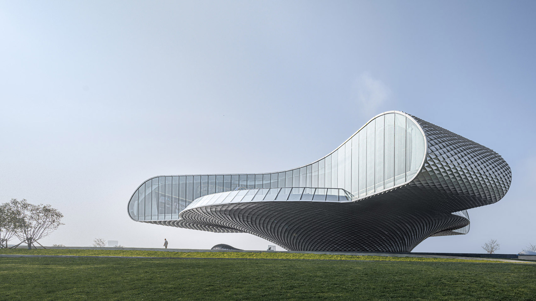 建筑,波浪艺术馆,铝瓦