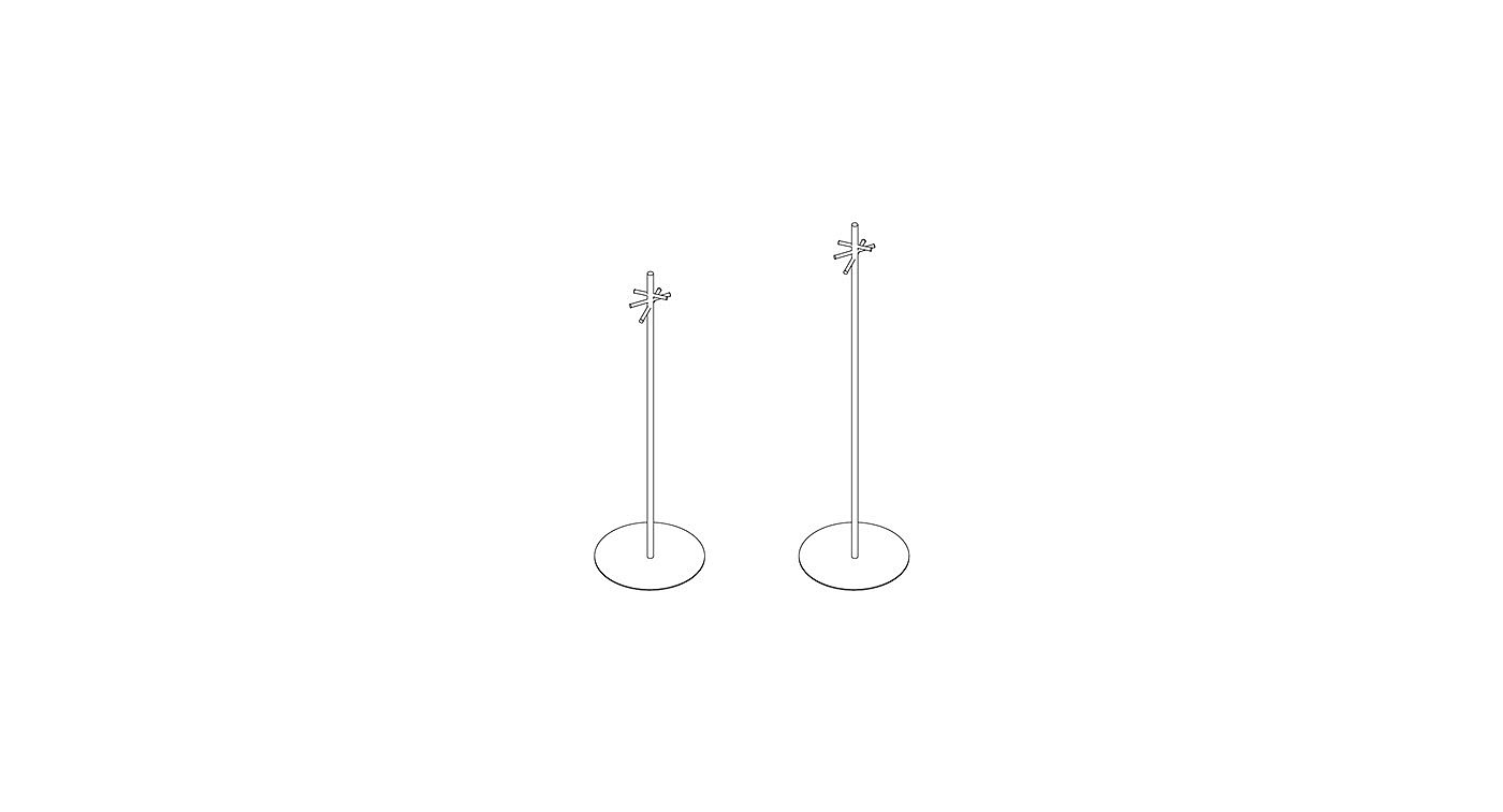 Hanger 60，concise，Coat rack，Steel，proprietary，