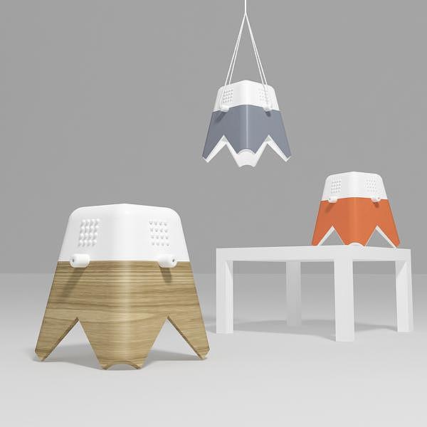 Tulip Chandelier，a chandelier，Tables and chairs，Functional modeling，