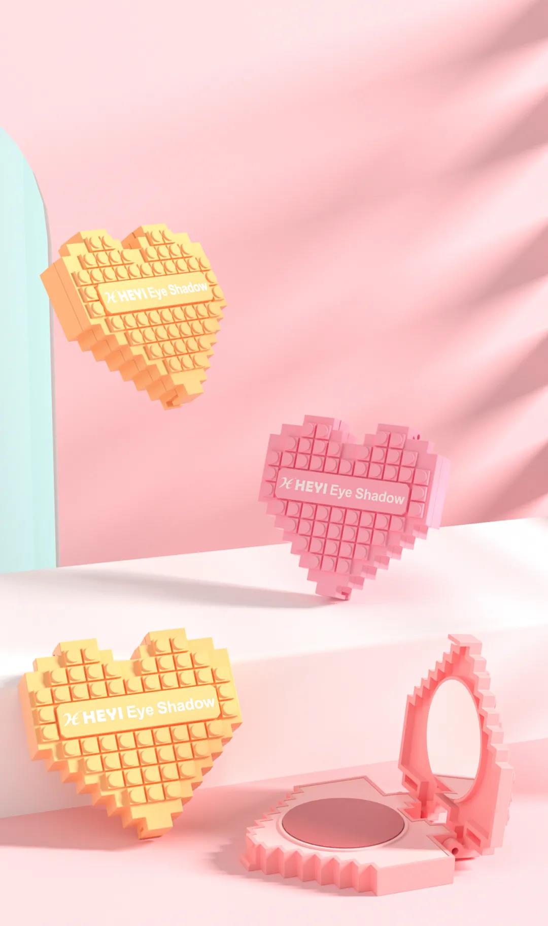 Eye shadow，Building blocks，love，Beauty makeup，Japan and South Korea，online retailers，