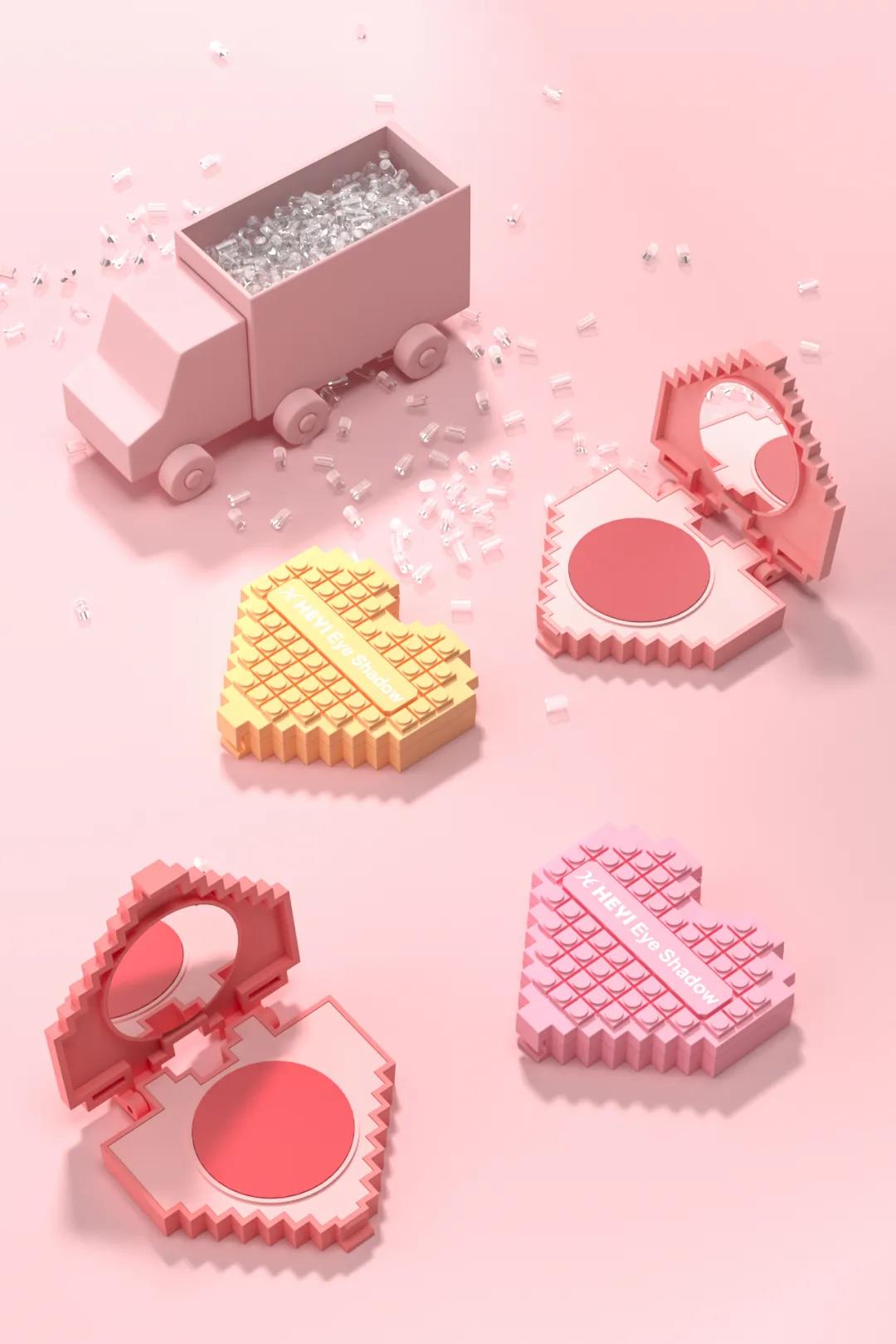 Eye shadow，Building blocks，love，Beauty makeup，Japan and South Korea，online retailers，