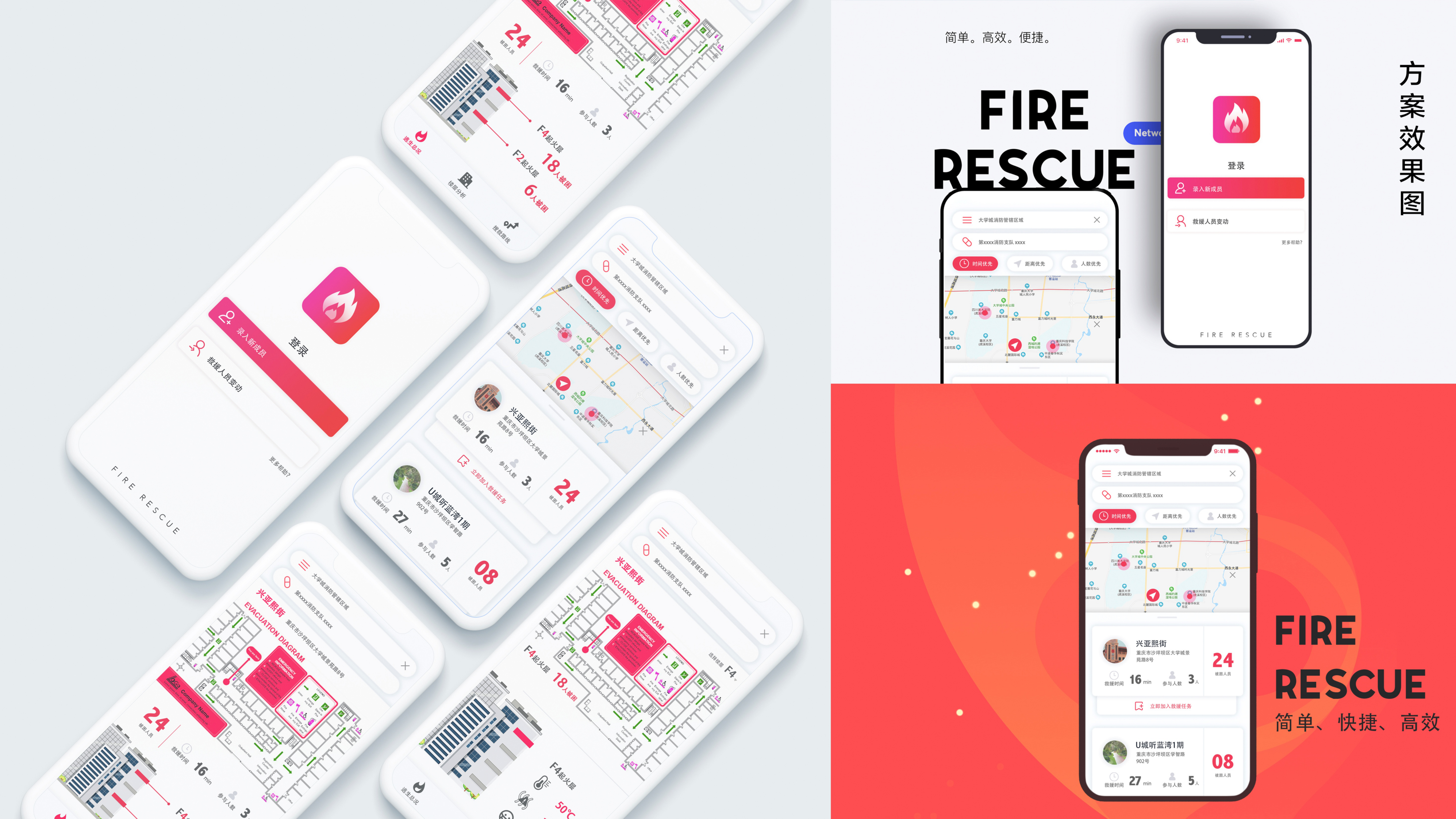 Fire self rescue equipment in public places，