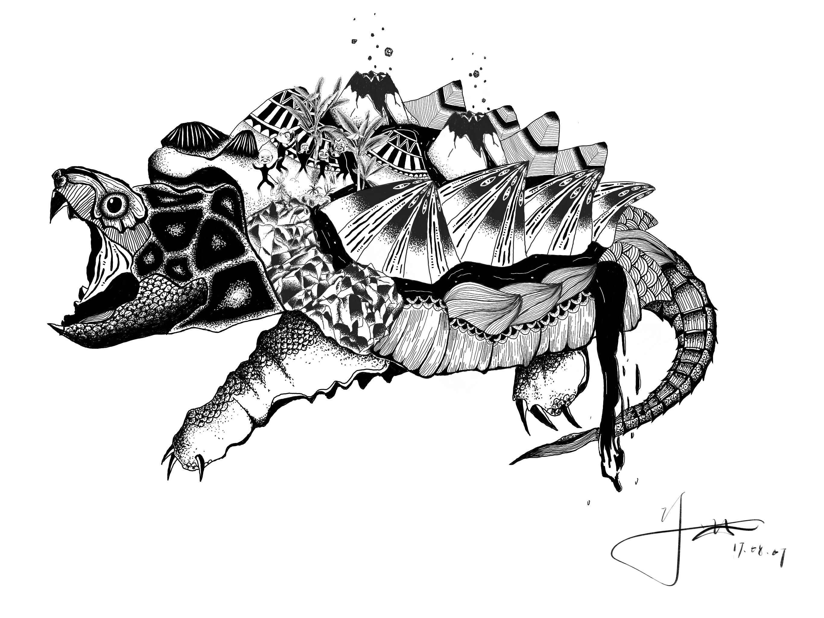 Hand drawn illustration，