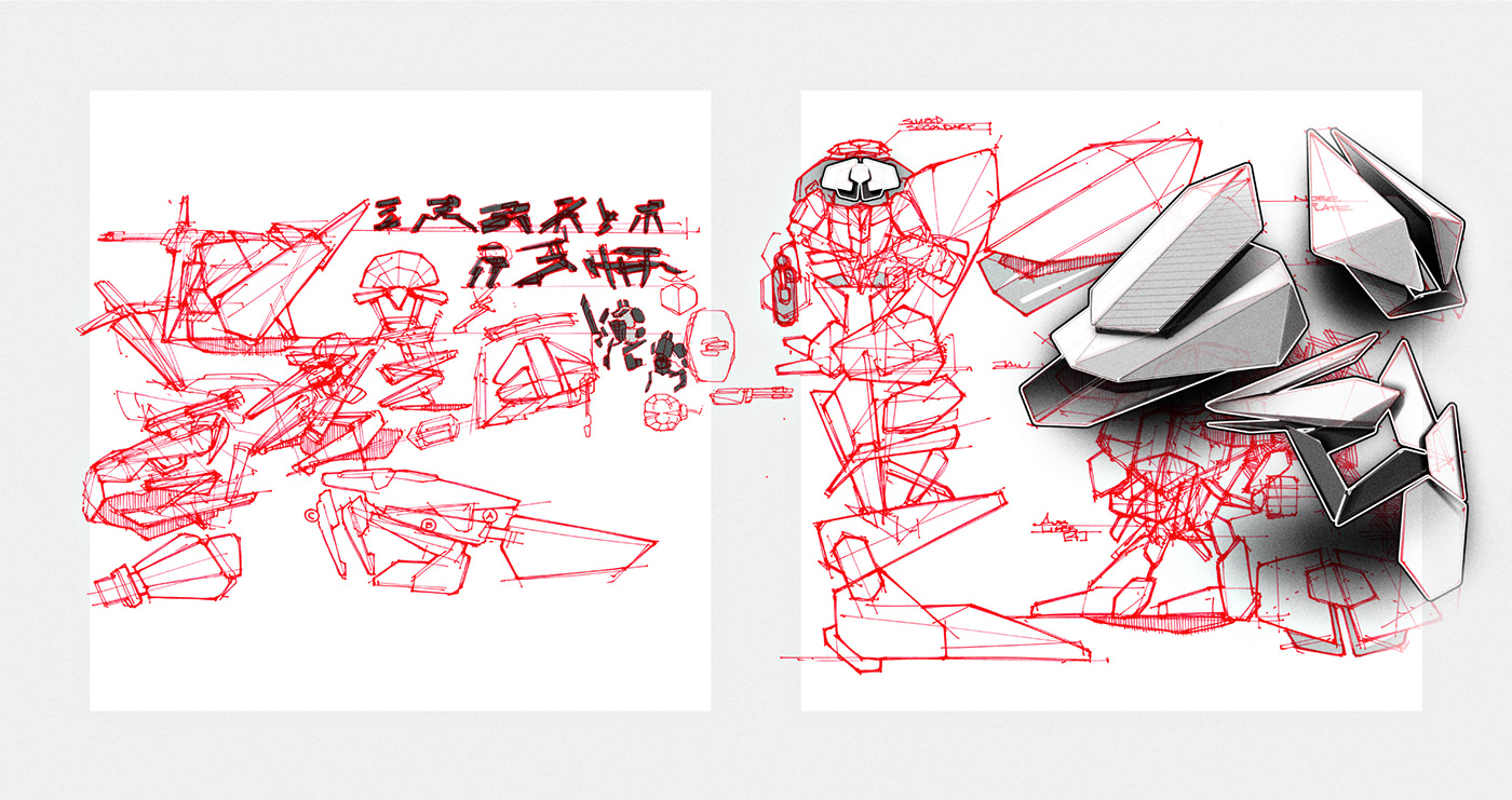 Mechanics，Toy mecha，plane，paper，