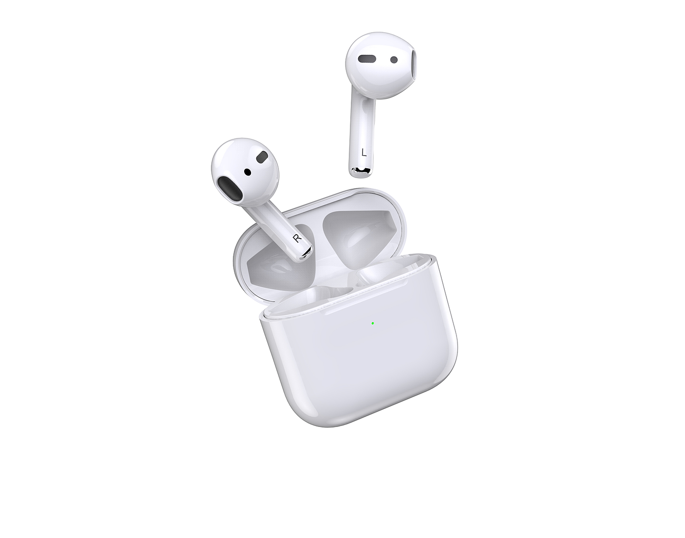 Bluetooth headset，Apple headset，Electronics，Render，Design，