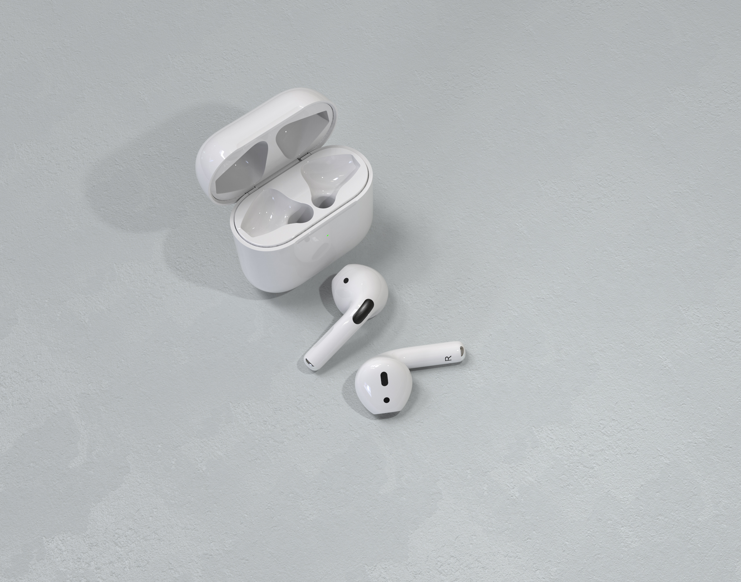 Bluetooth headset，Apple headset，Electronics，Render，Design，