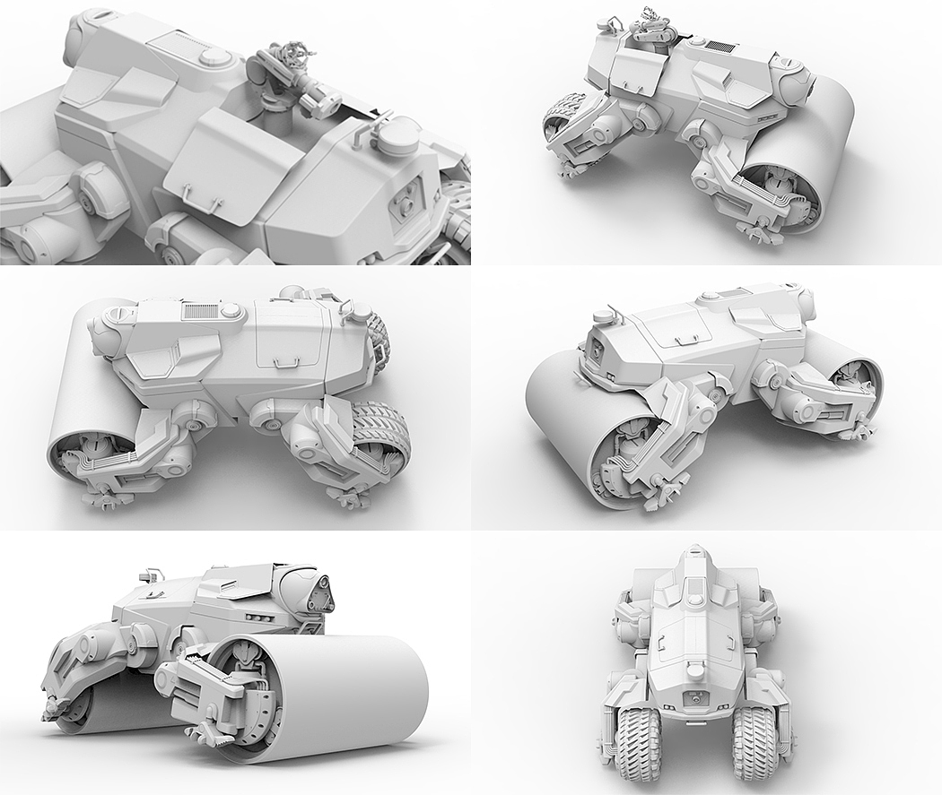 industrial design，Five stones，Roller，vehicle，conceptual design，construction machinery，Five stone design，