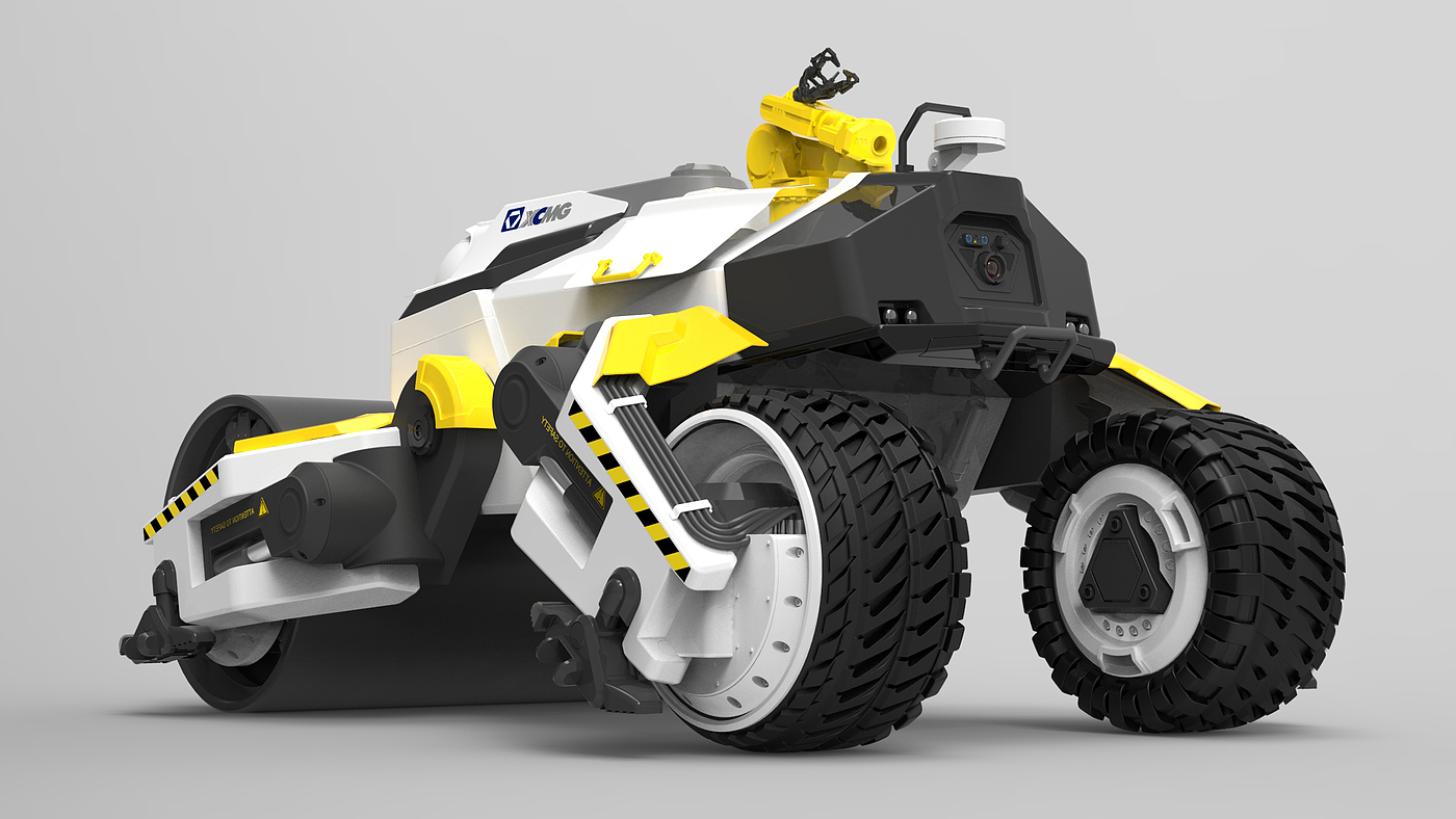 industrial design，Five stones，Roller，vehicle，conceptual design，construction machinery，Five stone design，