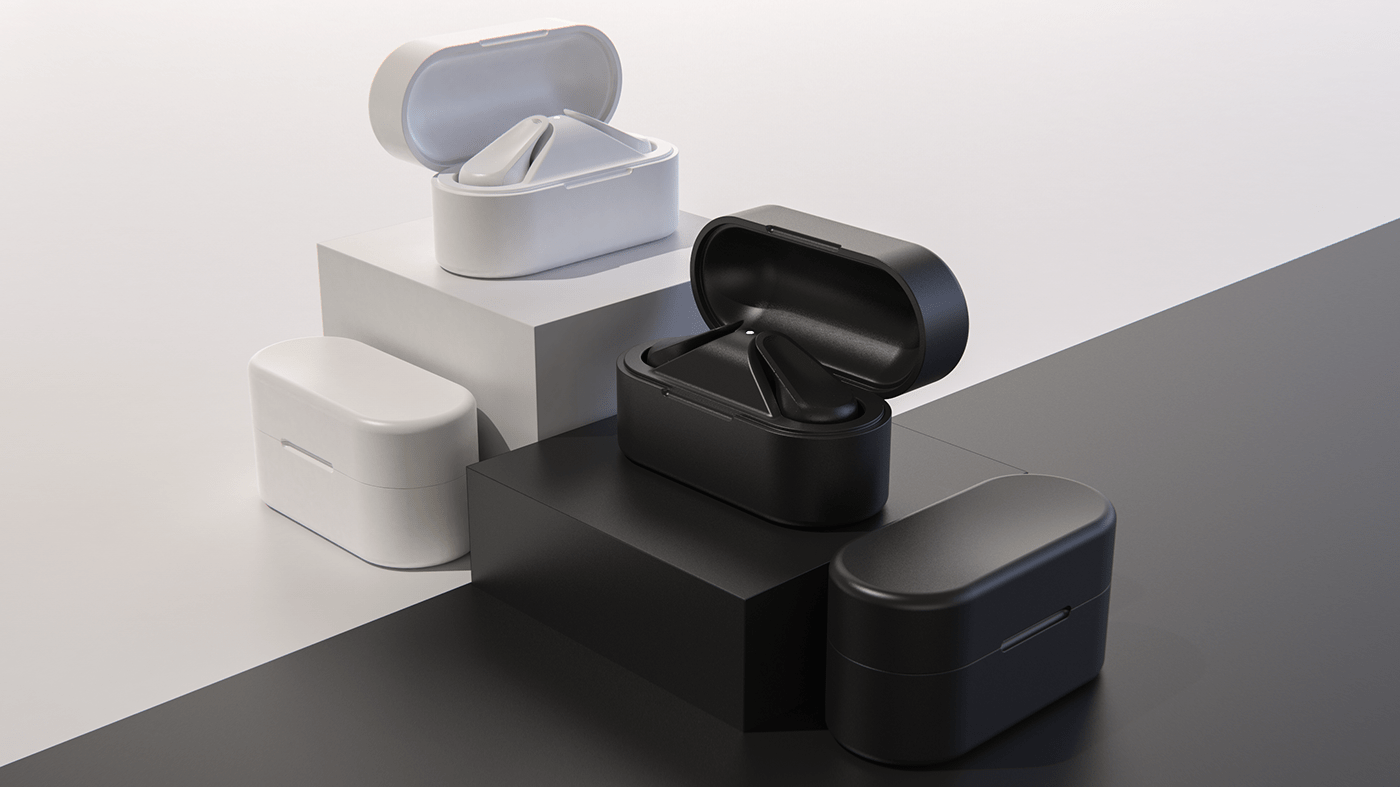 headset，Bluetooth，black and white，visualization，