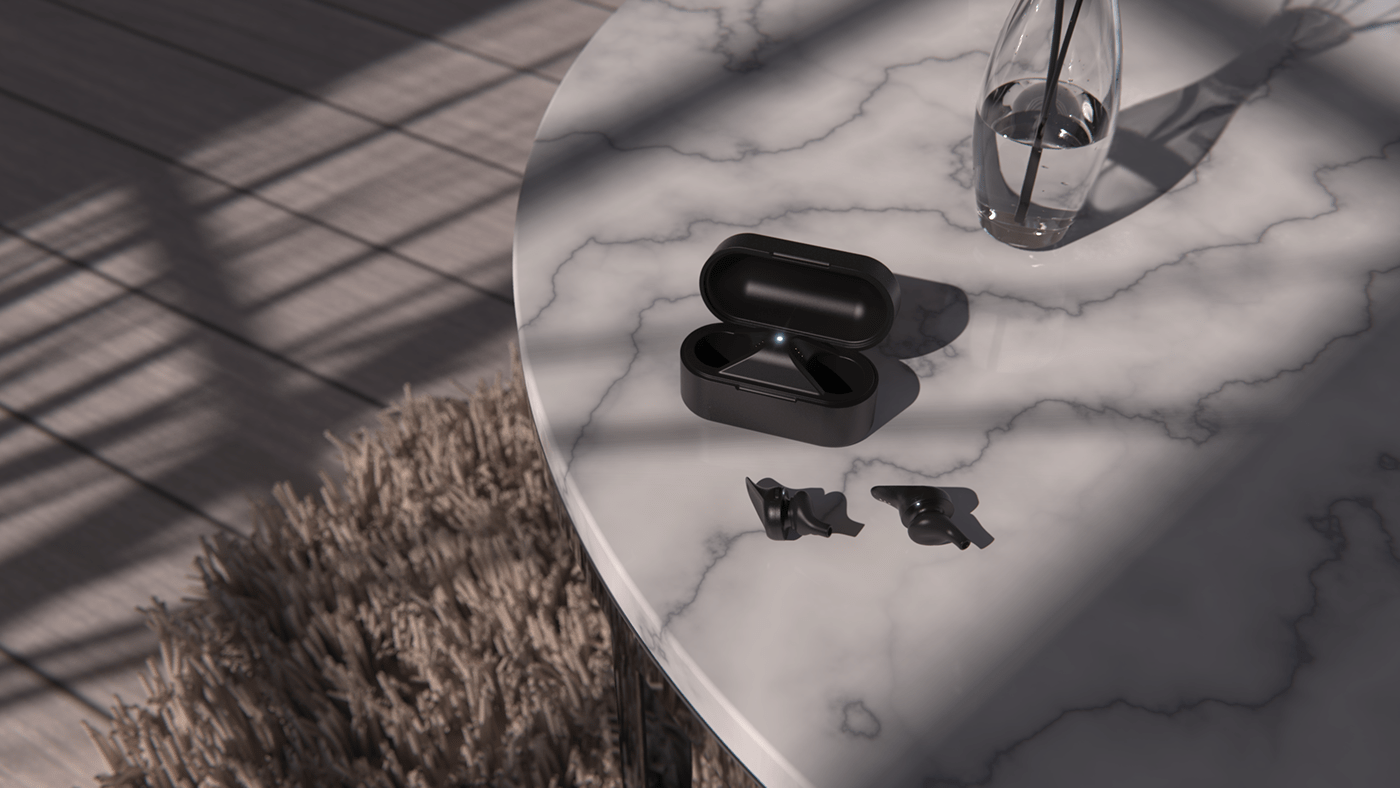 headset，Bluetooth，black and white，visualization，