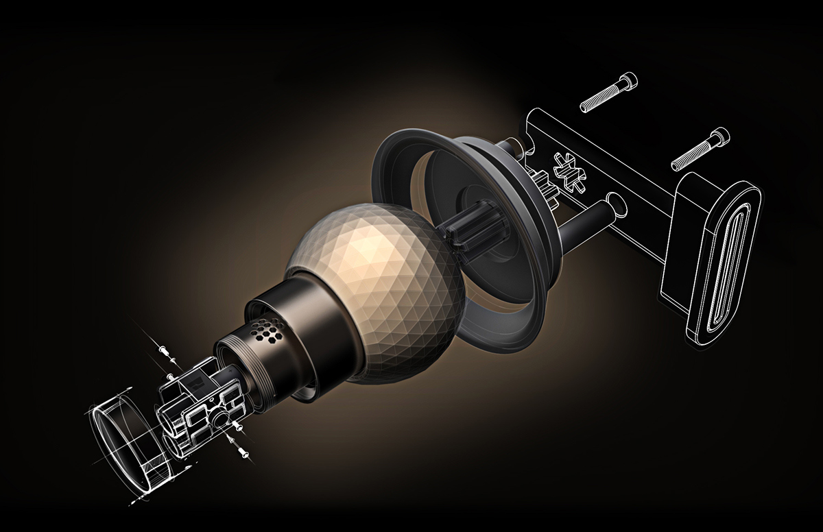 spherical，lock，Door lock，Design rendering，Structural analysis，