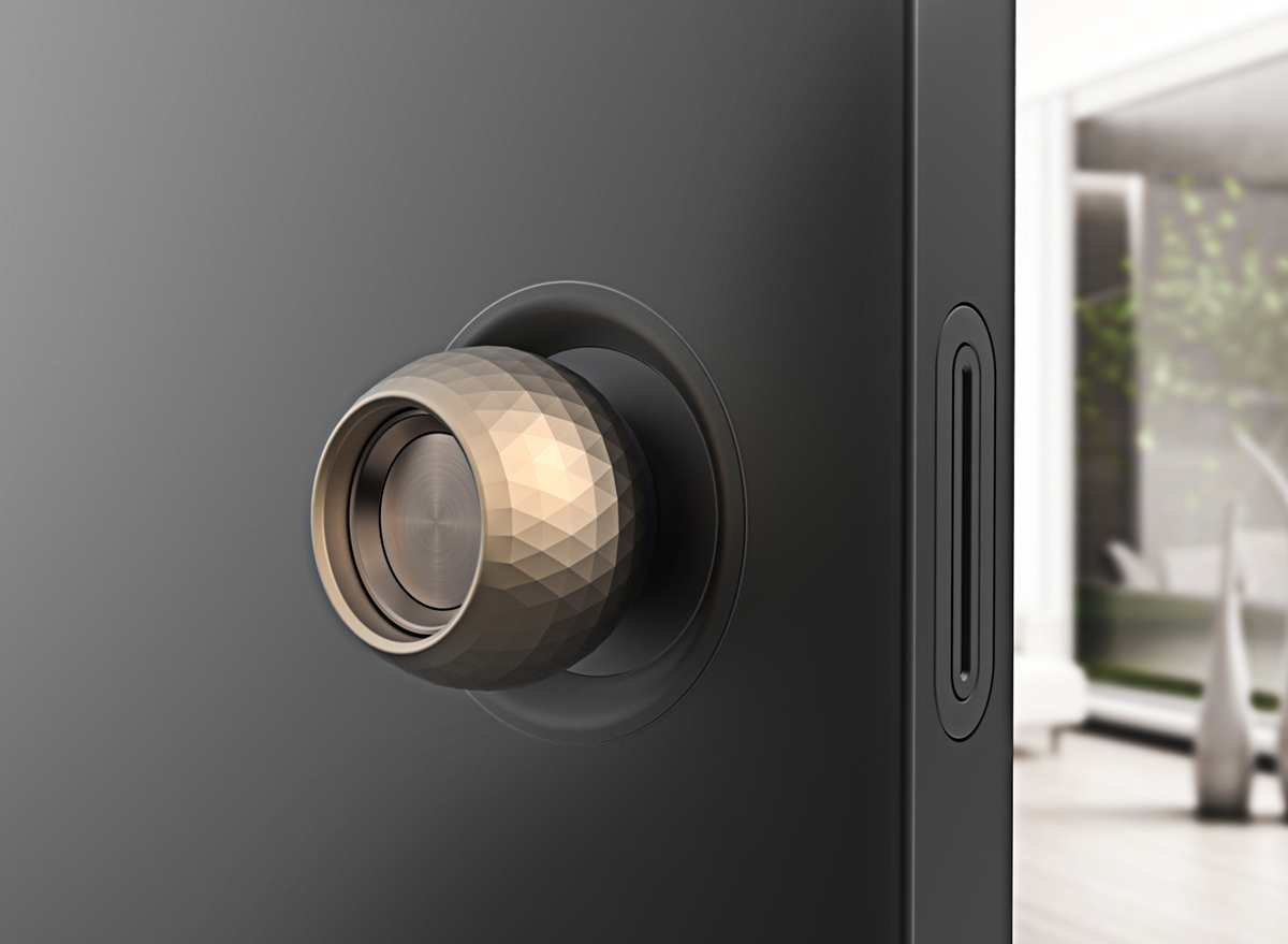 spherical，lock，Door lock，Design rendering，Structural analysis，