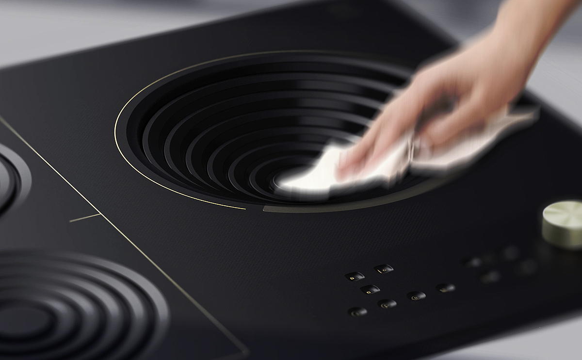 Frying pan，Kitchen supplies，conceptual design，Induction design，