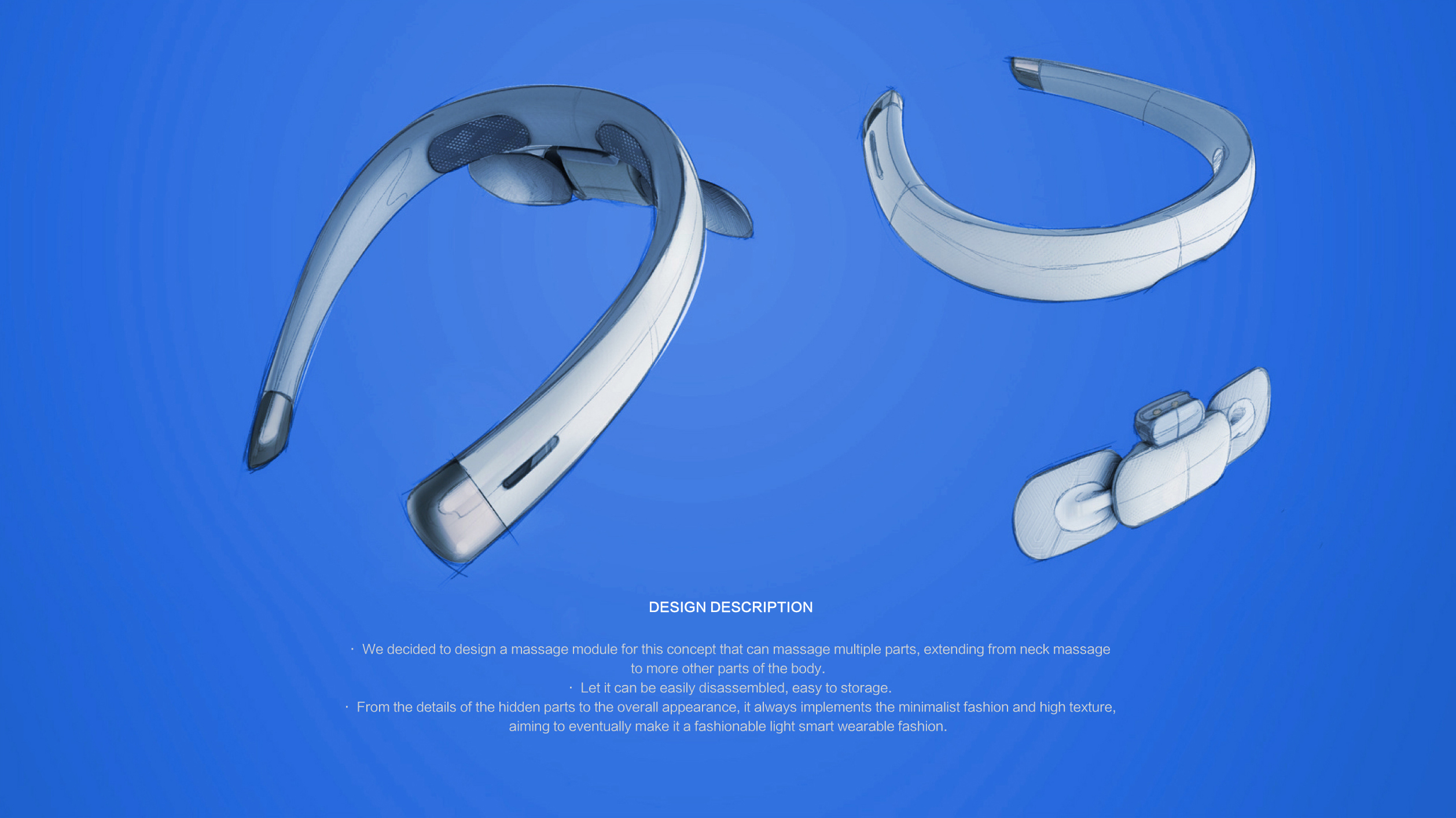 2020 if Award，2020 red dot award，SKG，Neck massage instrument，Smart wearable device，Designed，Cloud nest design，