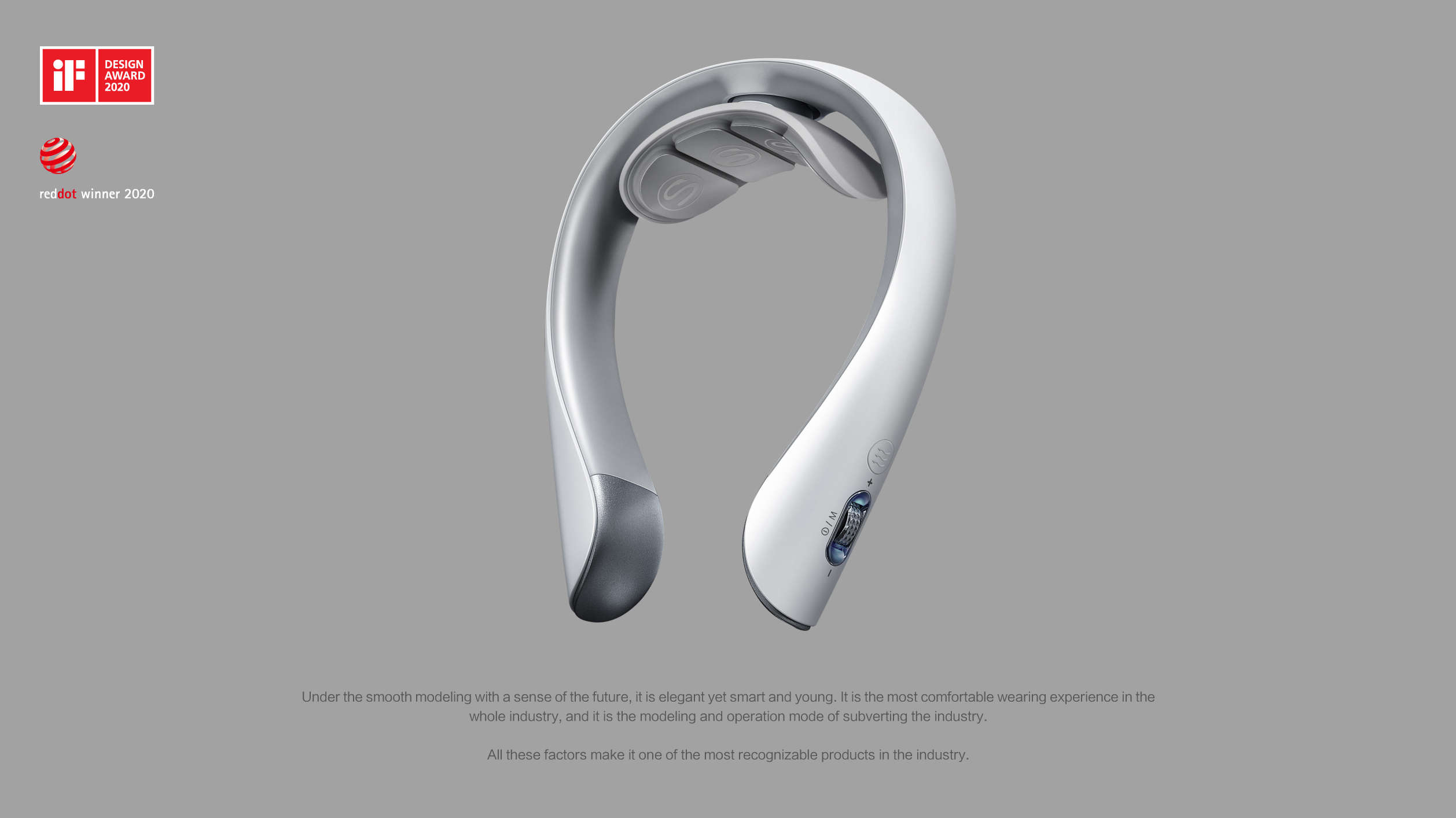 2020 if Award，2020 red dot award，SKG，Neck massage instrument，Smart wearable device，Designed，Cloud nest design，