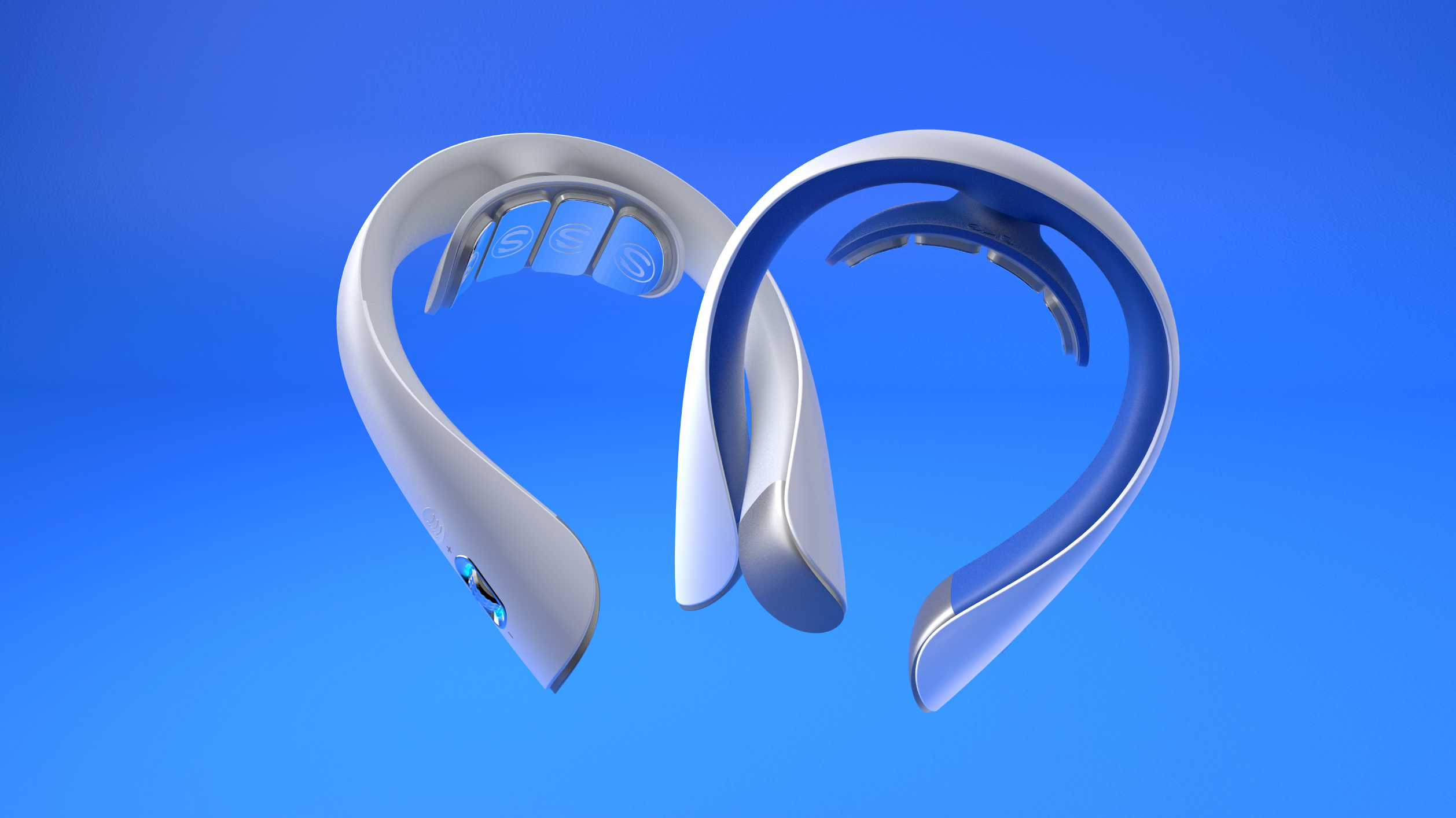 2020 if Award，2020 red dot award，SKG，Neck massage instrument，Smart wearable device，Designed，Cloud nest design，