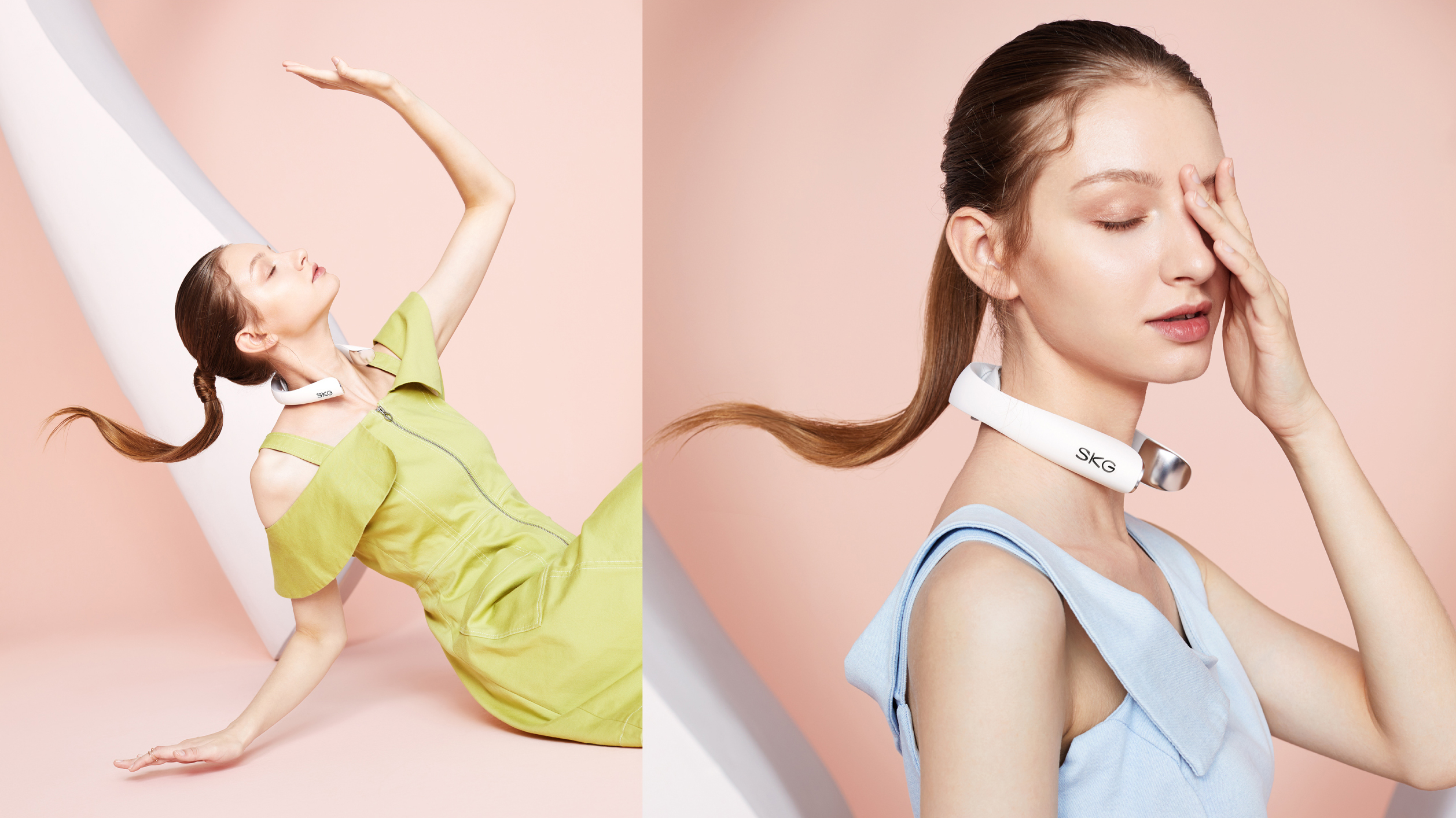 2020 if Award，2020 red dot award，SKG，Neck massage instrument，Smart wearable device，Designed，Cloud nest design，