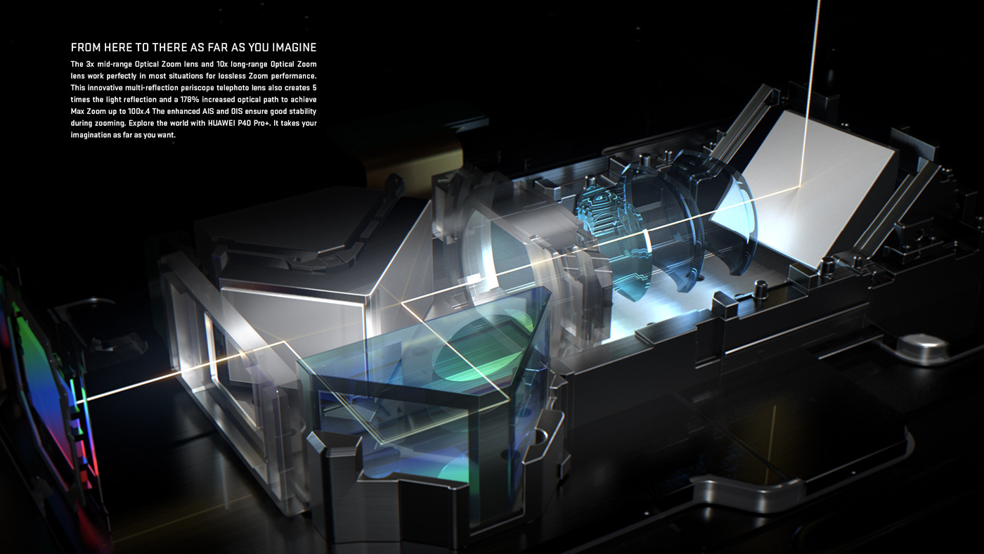 Huawei，P40，Minimalism，c4d，