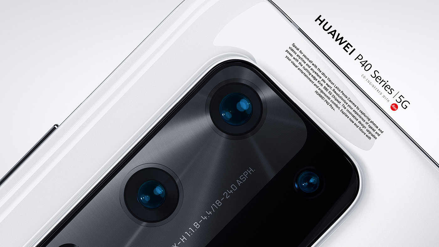 Huawei，P40，Minimalism，c4d，