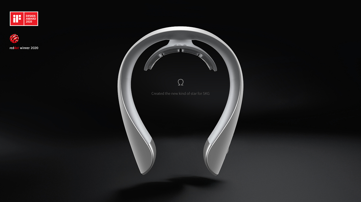 2020 if Award，2020 red dot award，SKG，Neck massage instrument，Smart wearable device，Designed，Cloud nest design，