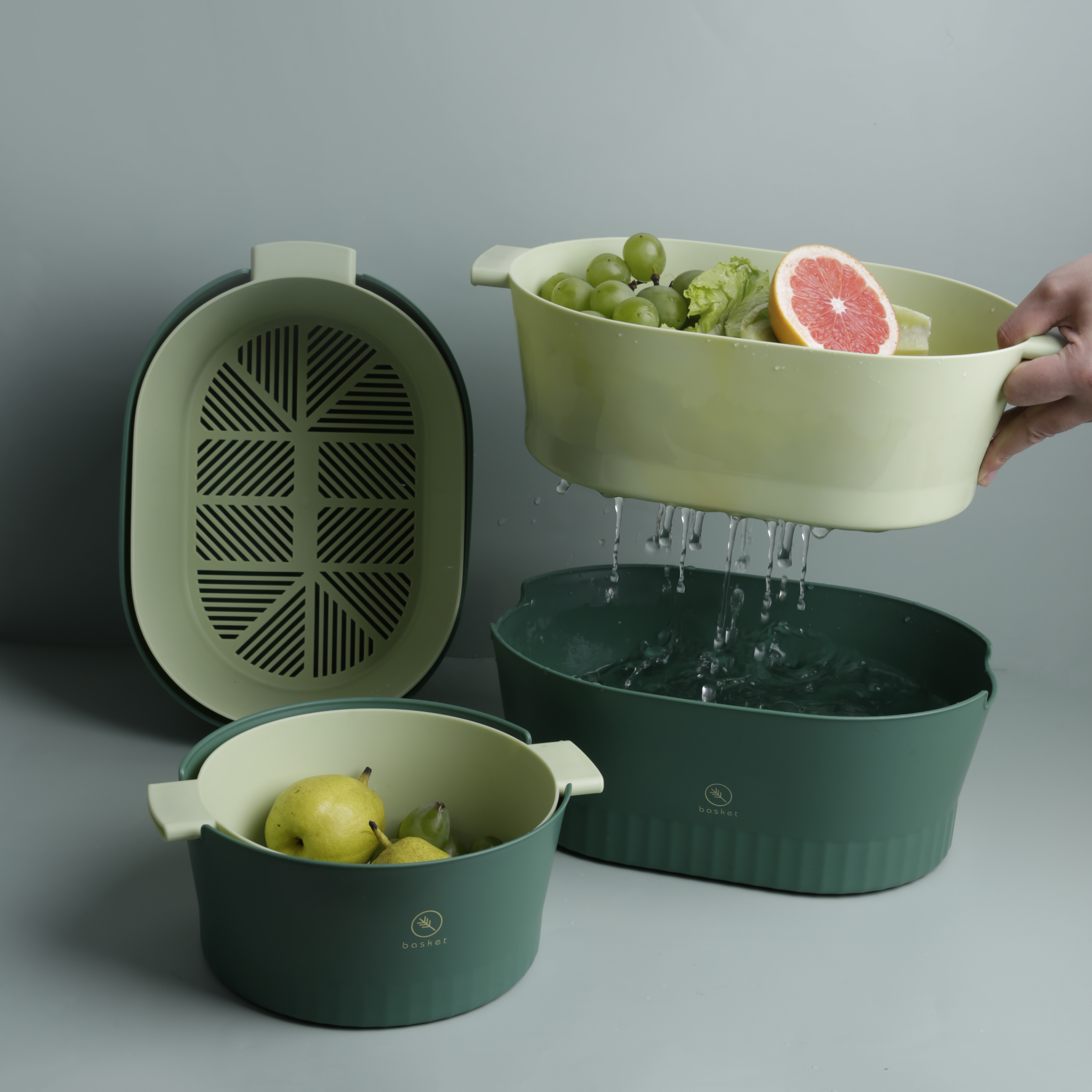 Household goods，tea tray，Double layer drain basket，Dopamine design，Daily necessities design，